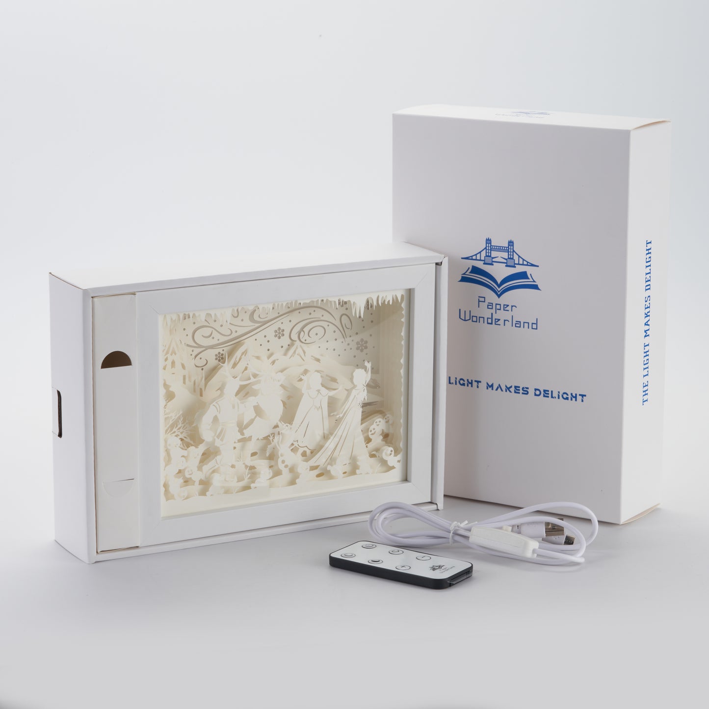 Paper Cut Light Box Paper Carving Light Box-Frozen