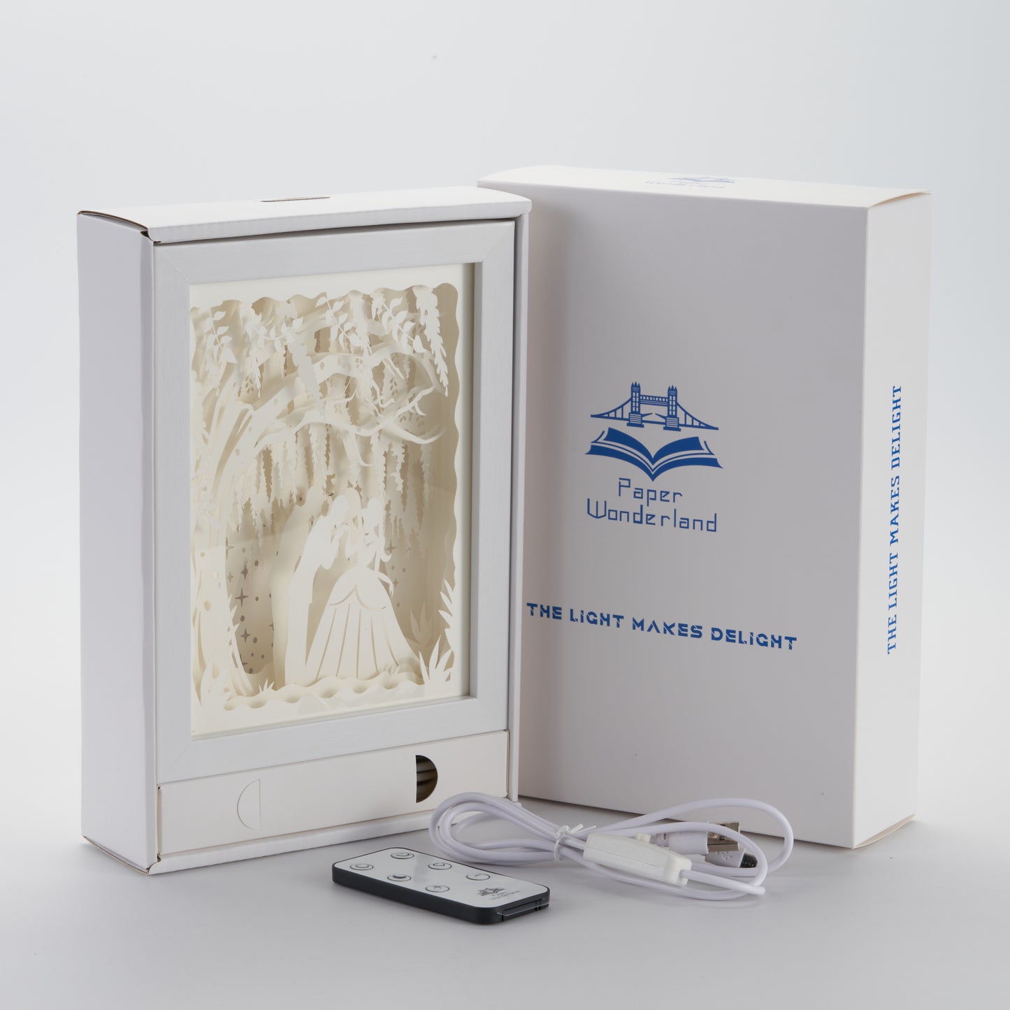 Paper Cut Light Box Paper Carving Light Box-wisteria