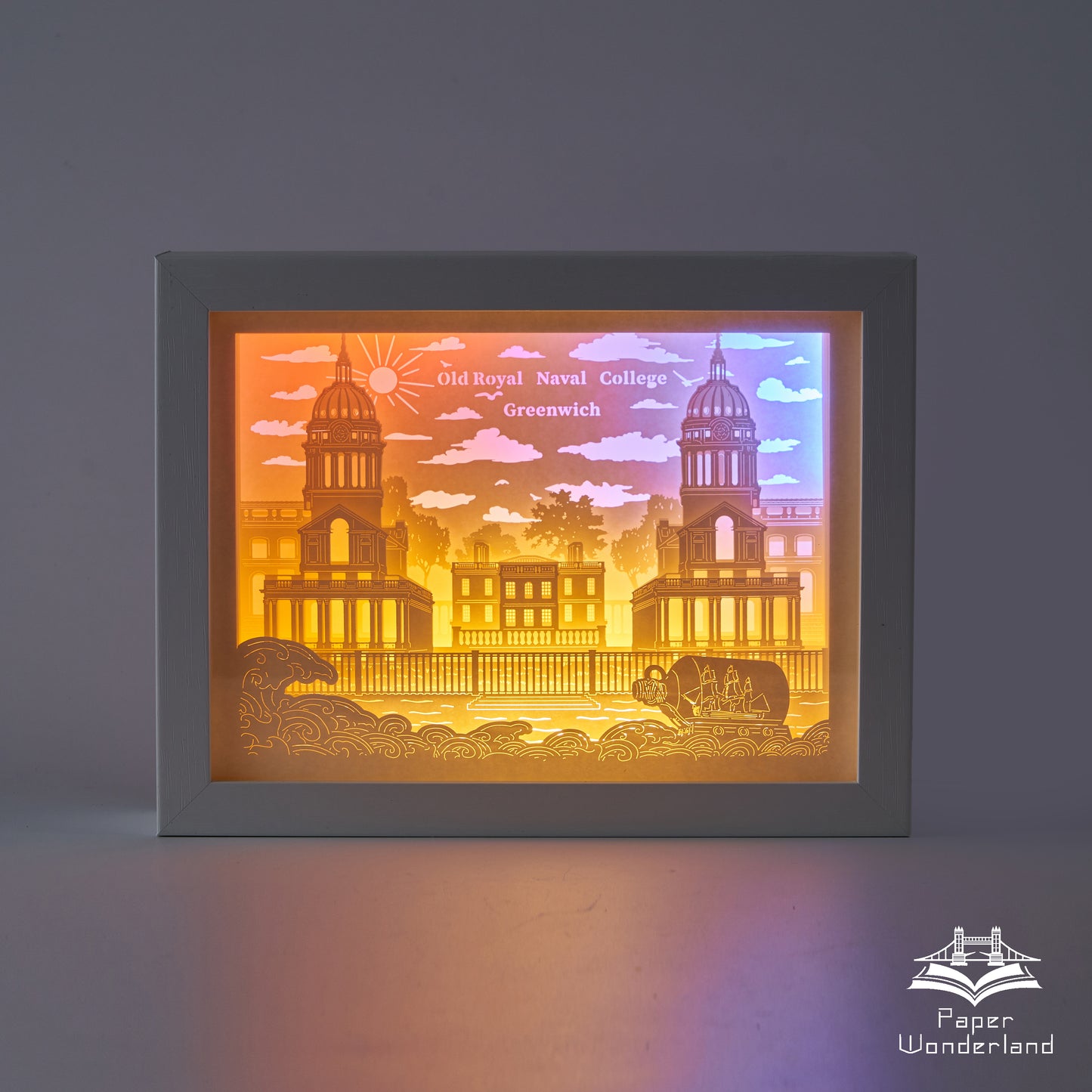 Paper Cut Light Box Paper Carving Light Box-Old royal naval college Greenwich