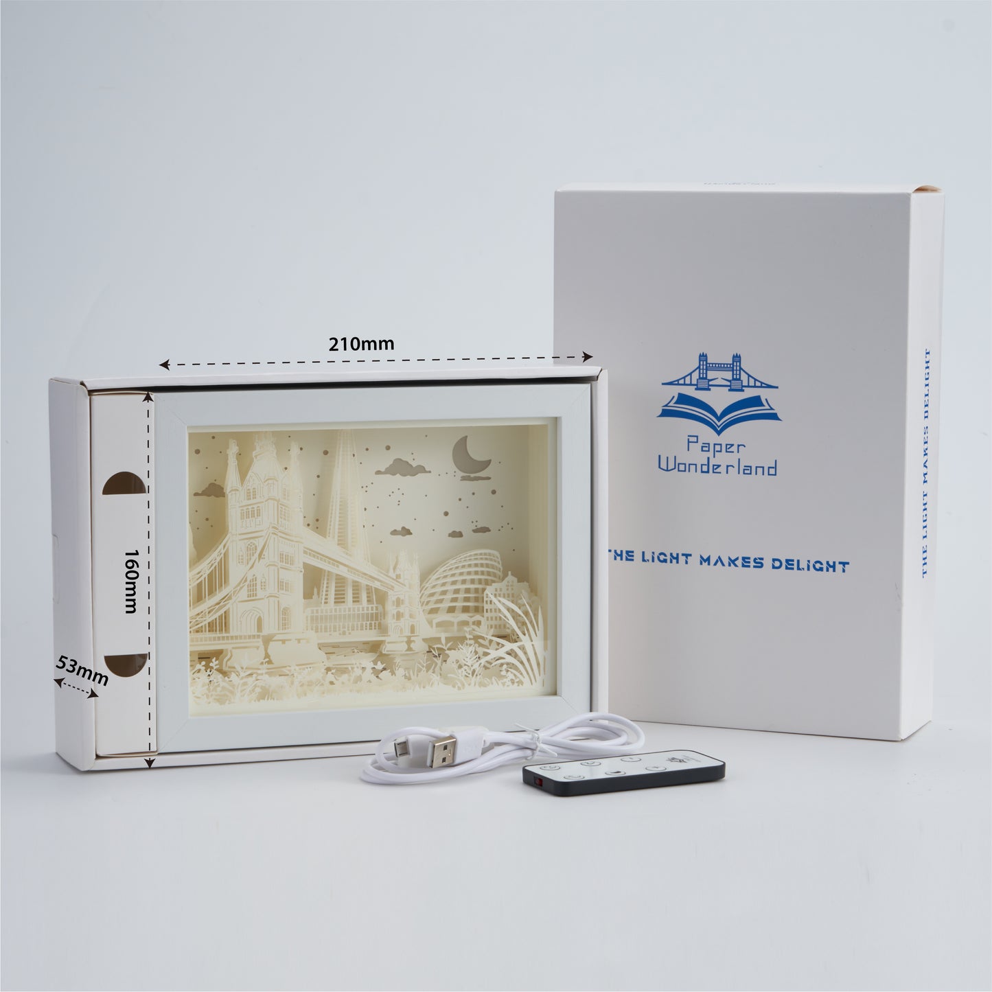 Paper Cut Light Box Paper Carving Light Box-Tower bridge