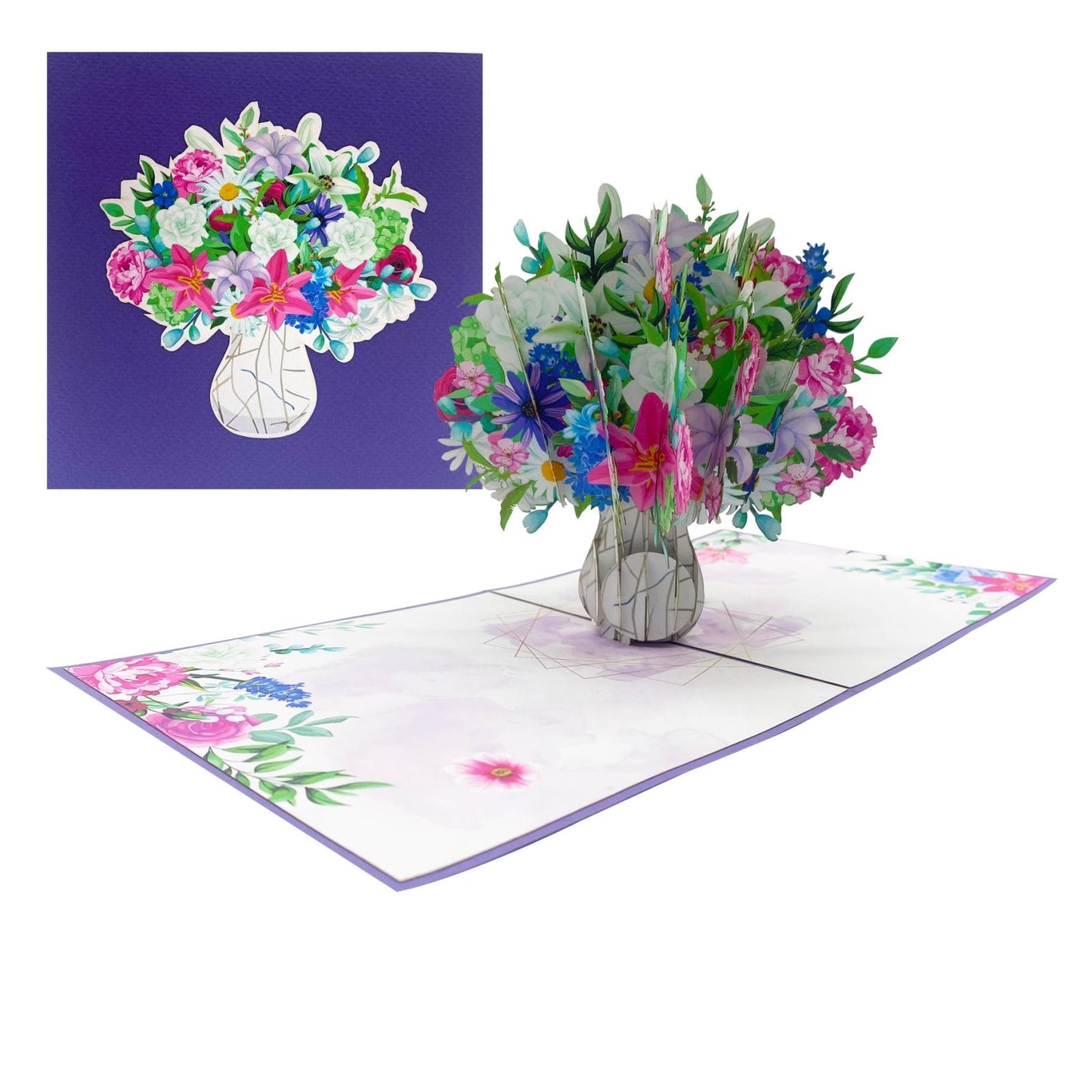 Wildflowers Bouquet Pop Up Card