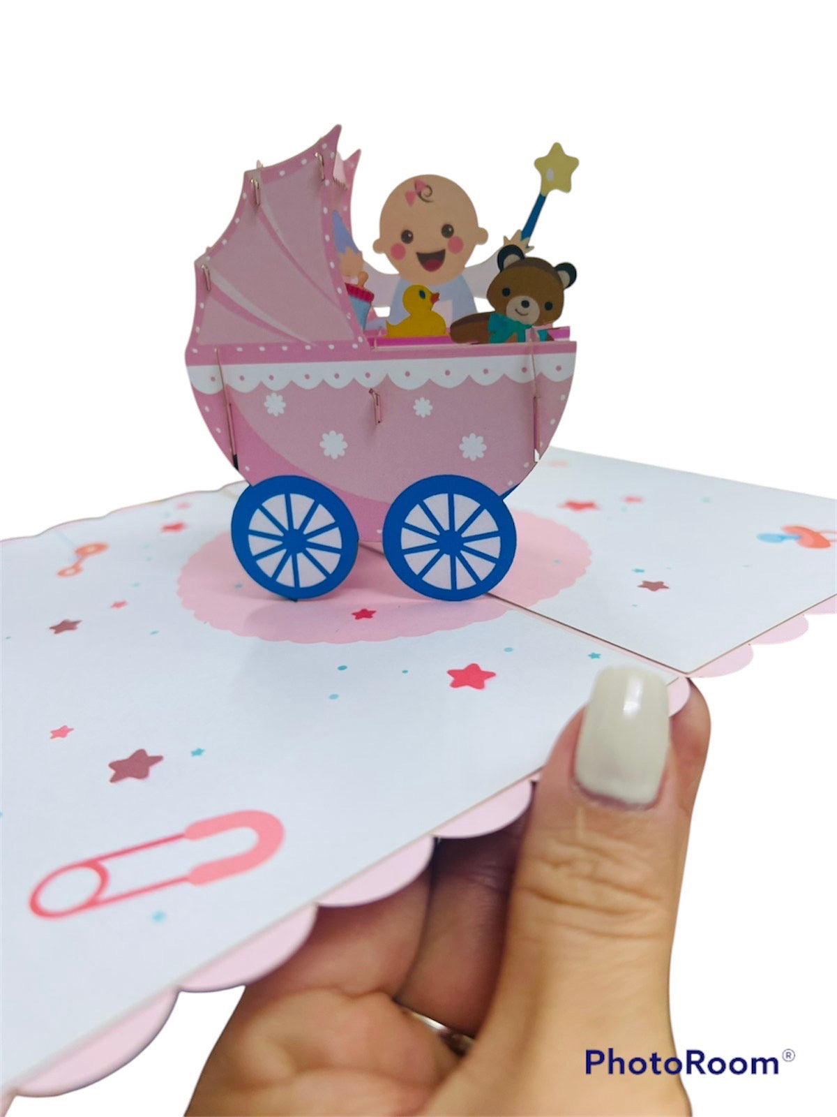 Baby Pram Pop Up Cards