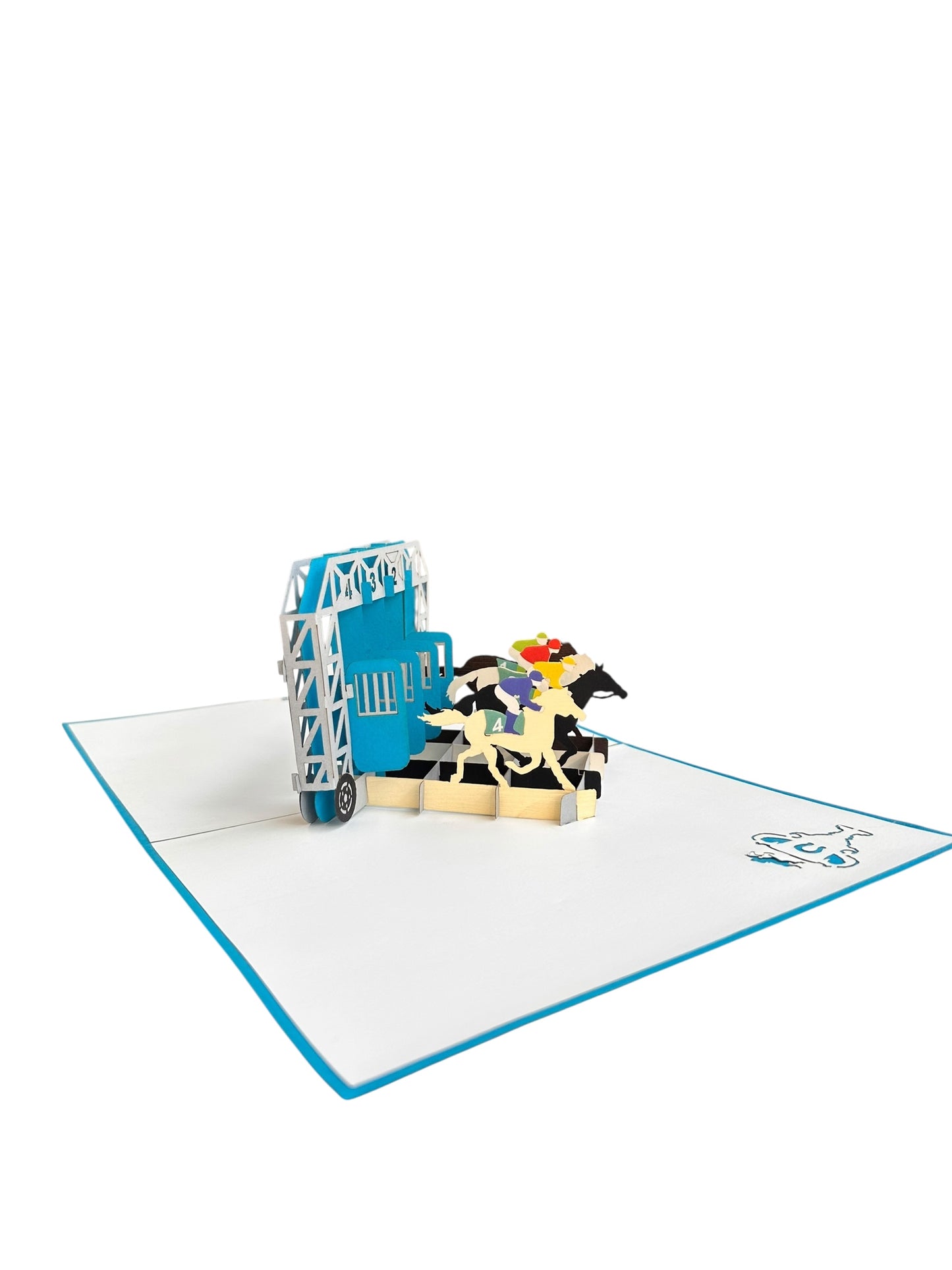 Horse racing pop up card