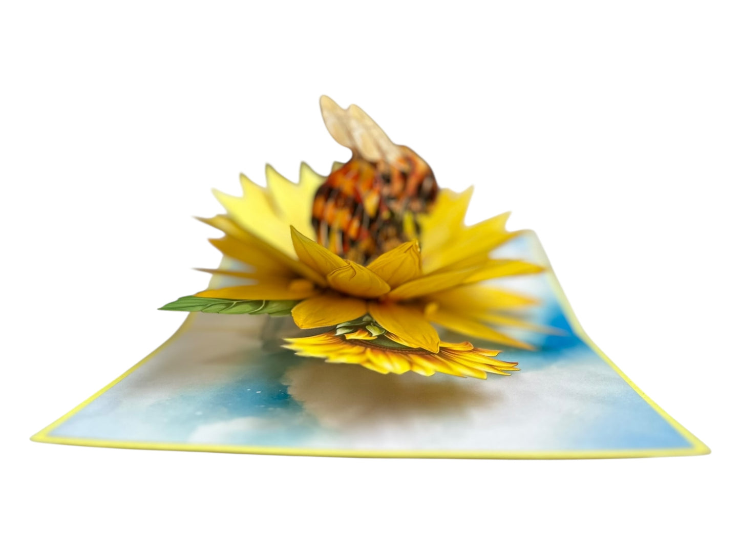 Bee Sunflower Flowers Pop Up Card