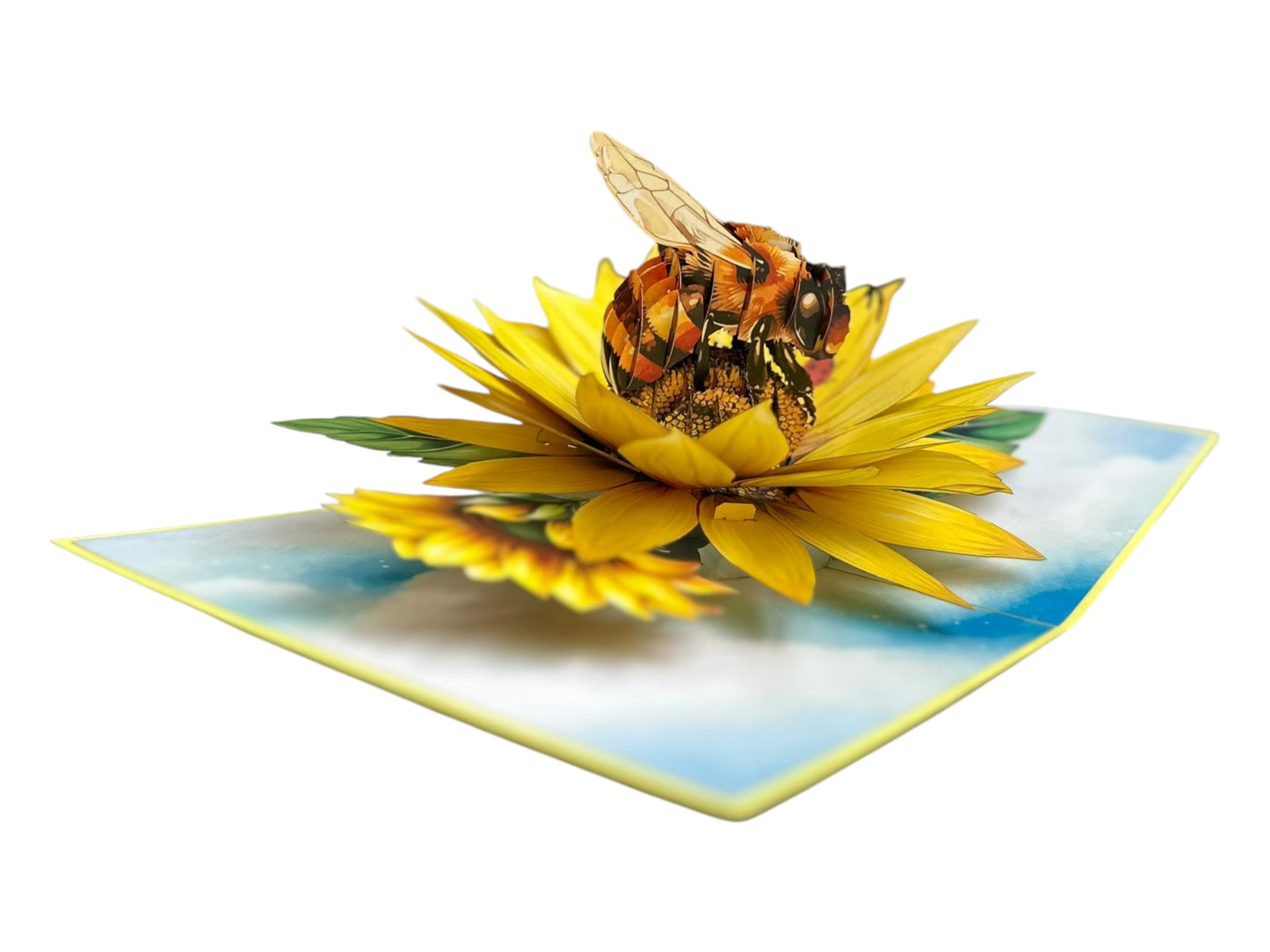 Bee Sunflower Flowers Pop Up Card