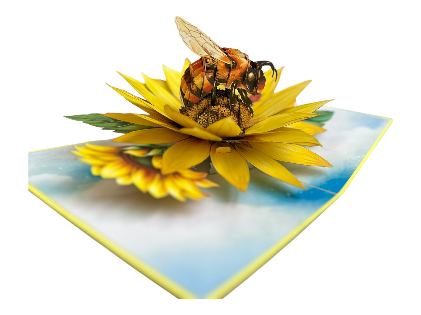 Bee Sunflower Flowers Pop Up Card