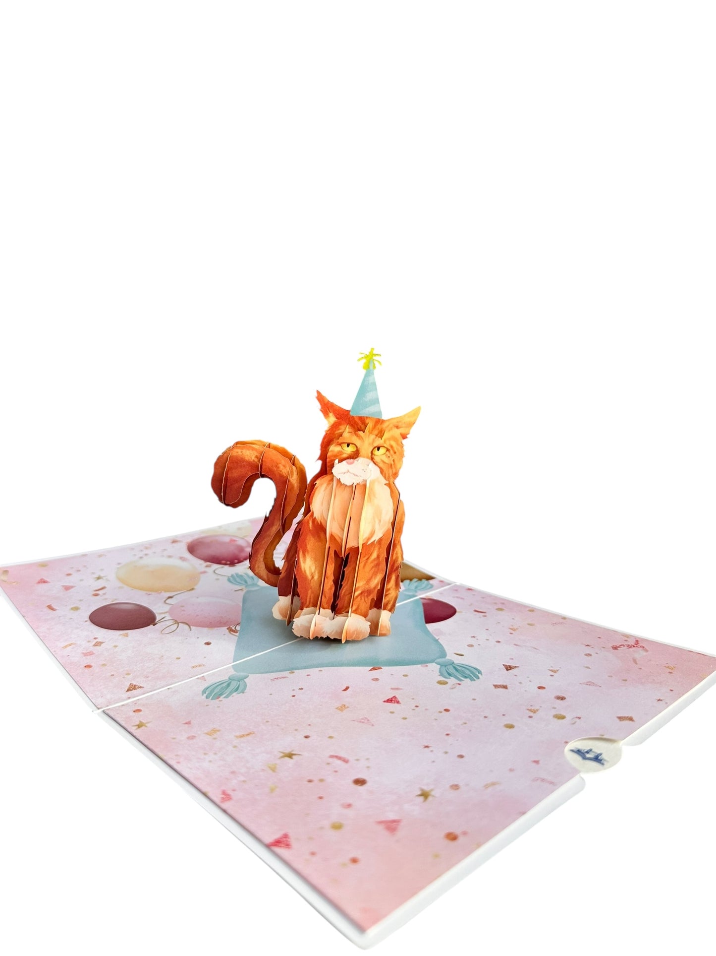 Happy birthday cat pop up card