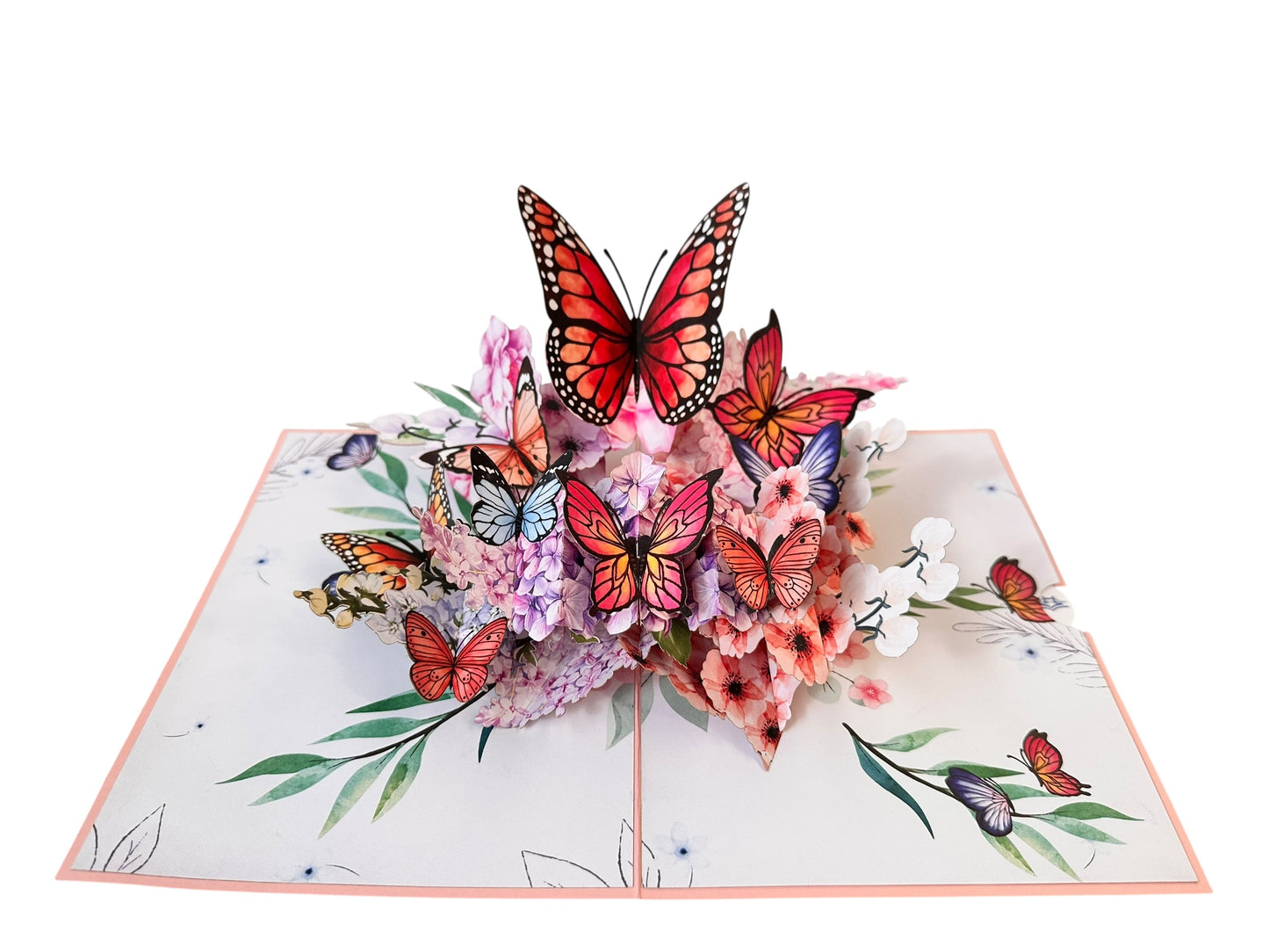 3D Pink butterfly Pop Up card