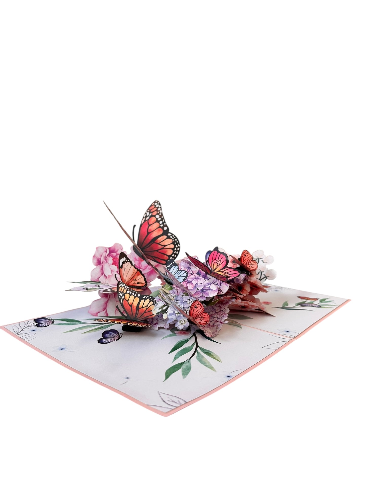 3D Pink butterfly Pop Up card