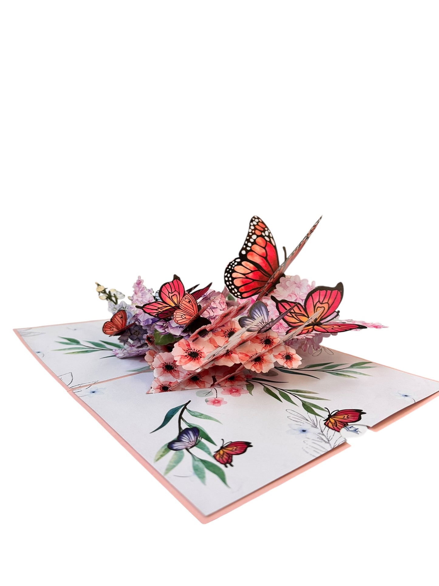 3D Pink butterfly Pop Up card