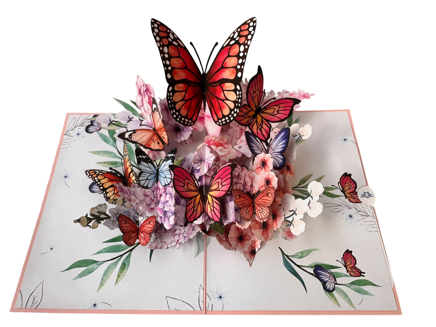 3D Pink butterfly Pop Up card