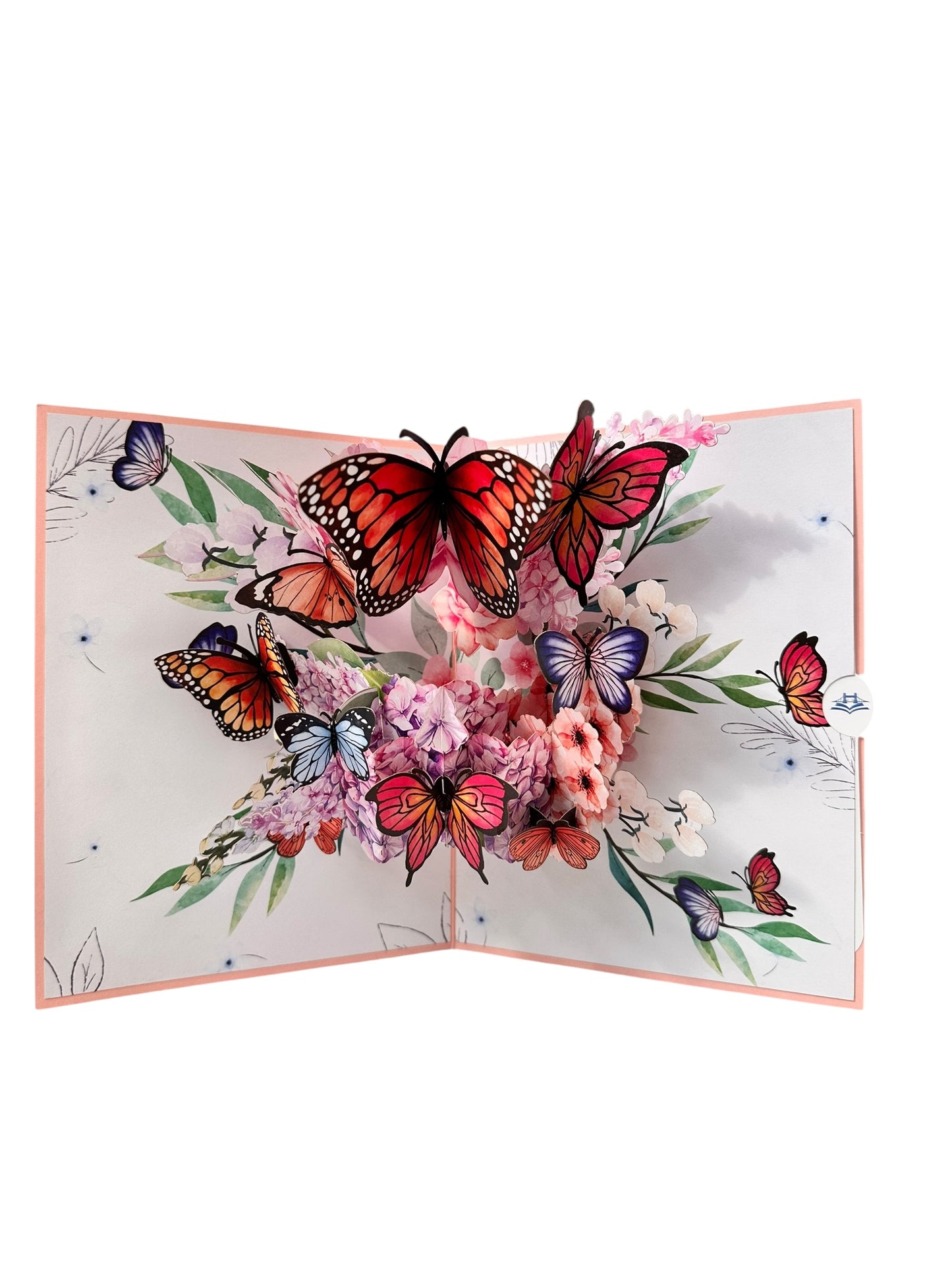3D Pink butterfly Pop Up card