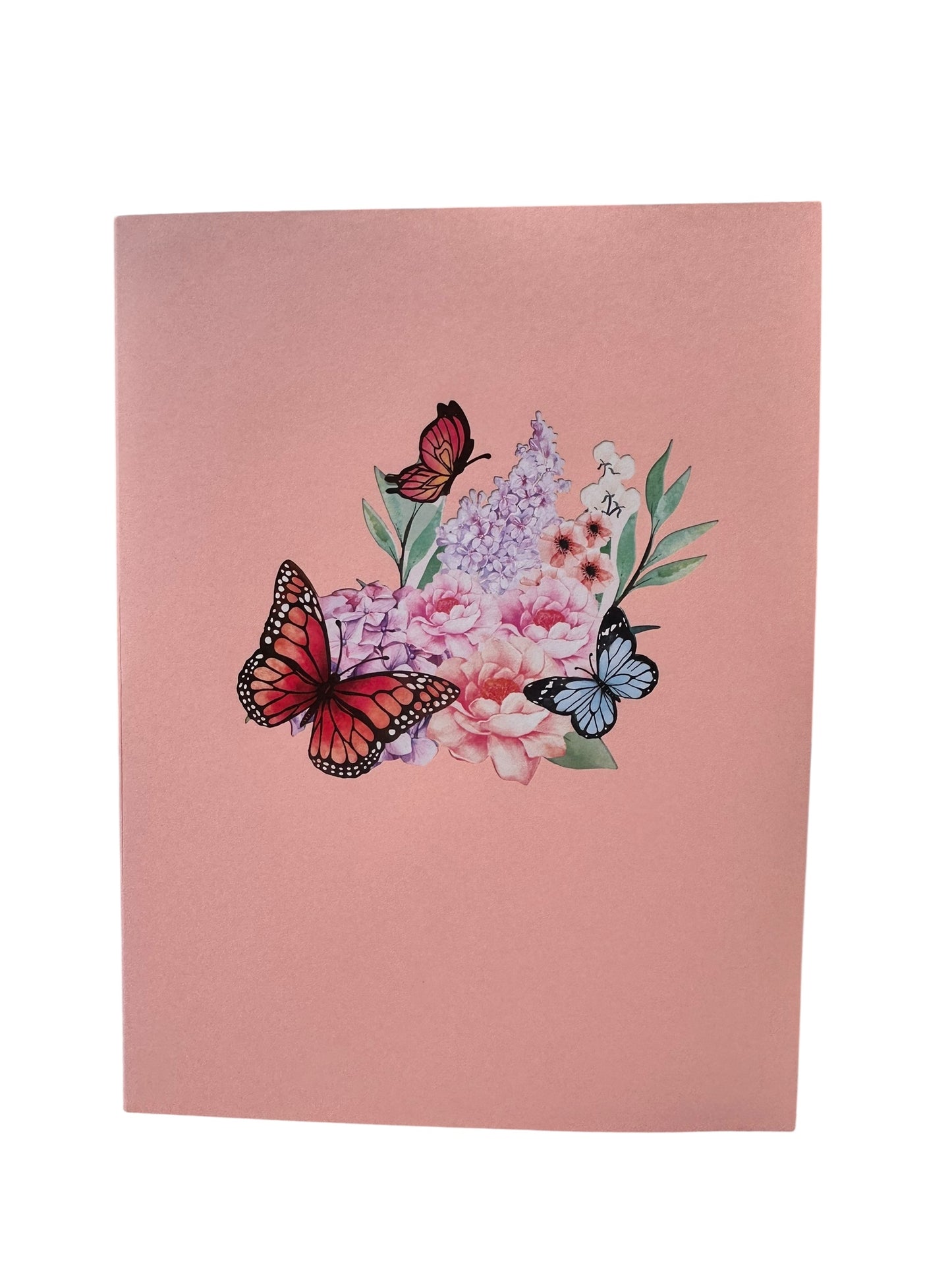 3D Pink butterfly Pop Up card