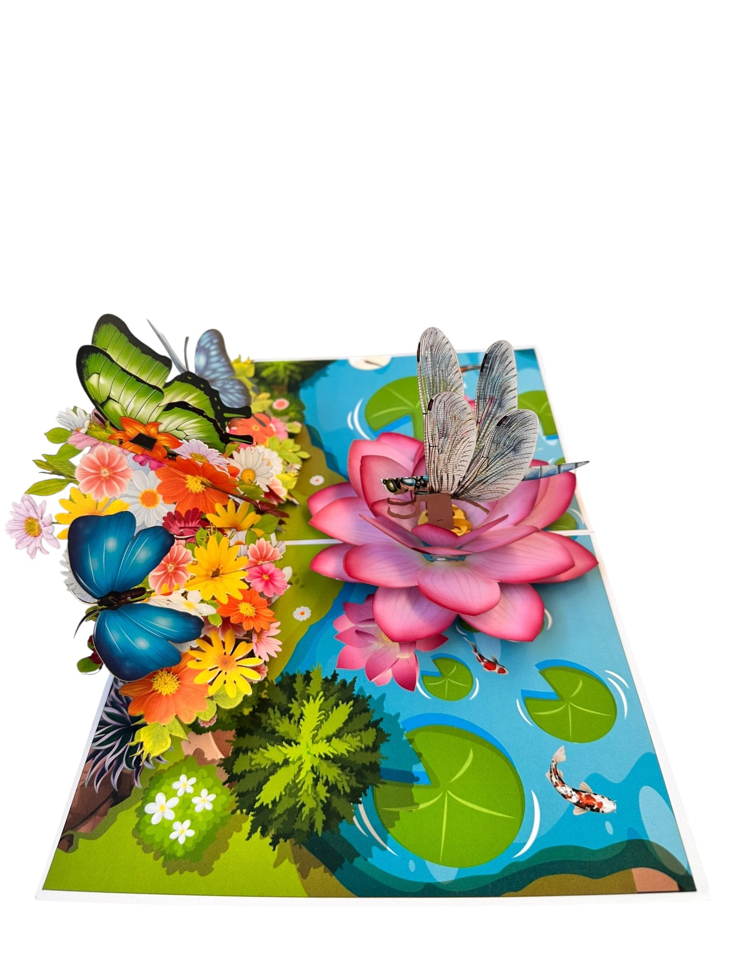 dragonfly and butterfly Pop Up Card