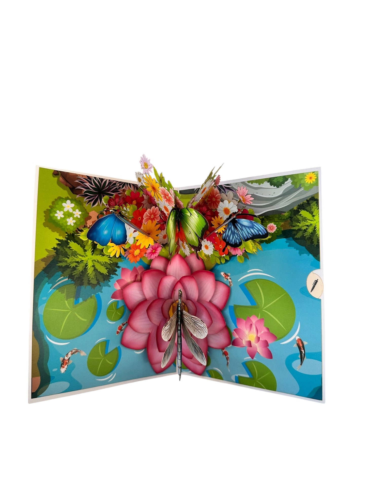 dragonfly and butterfly Pop Up Card
