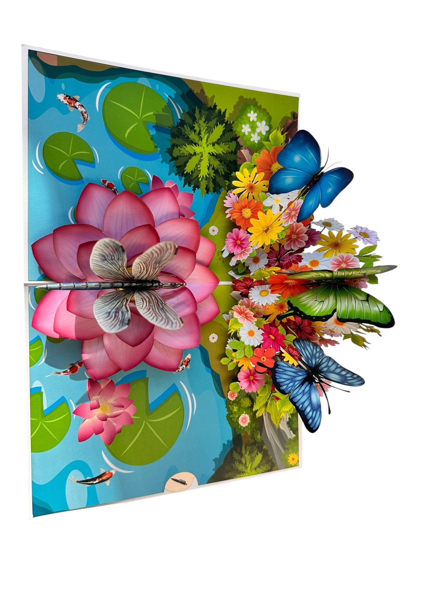 dragonfly and butterfly Pop Up Card
