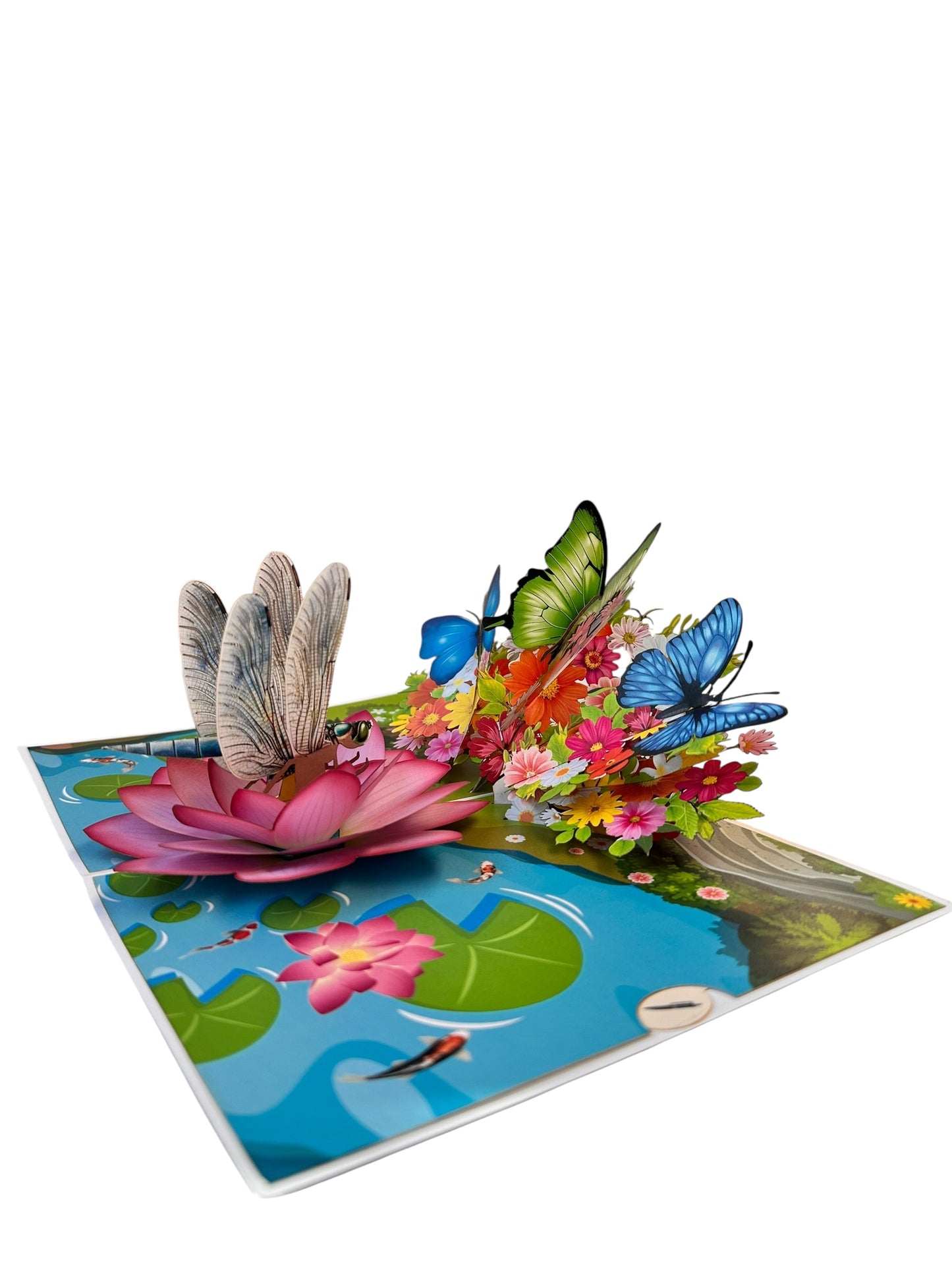 dragonfly and butterfly Pop Up Card
