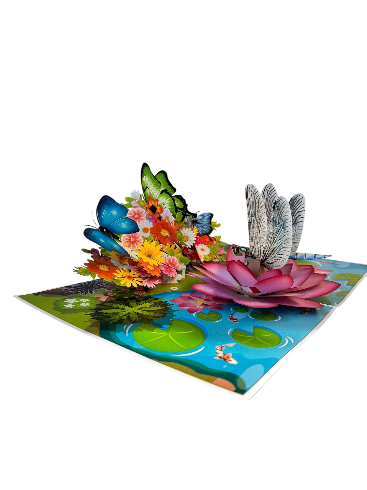 dragonfly and butterfly Pop Up Card