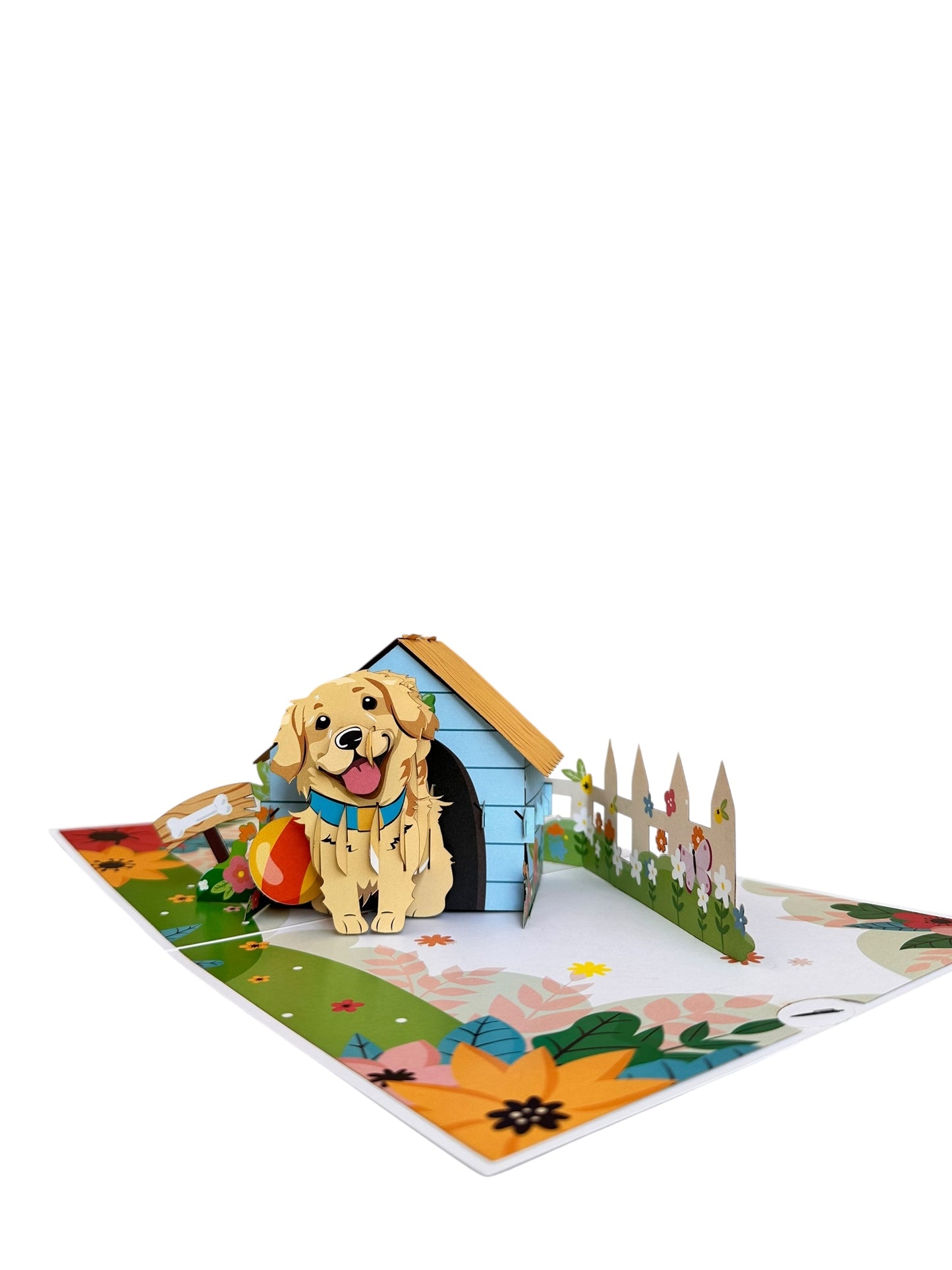 Golden Retriever Pop-Up Card