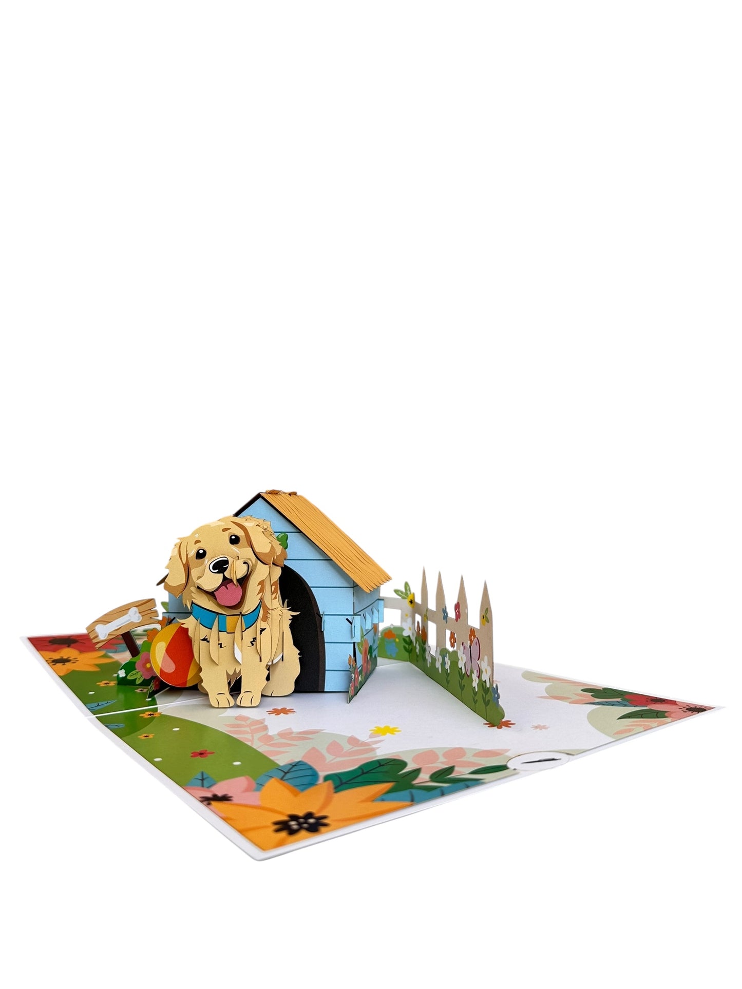 Golden Retriever Pop-Up Card