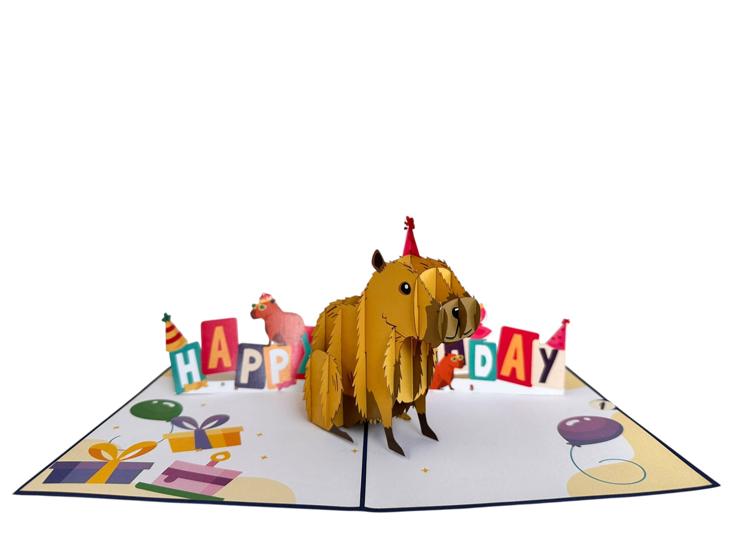 Capybara Birthday Pop-Up Card