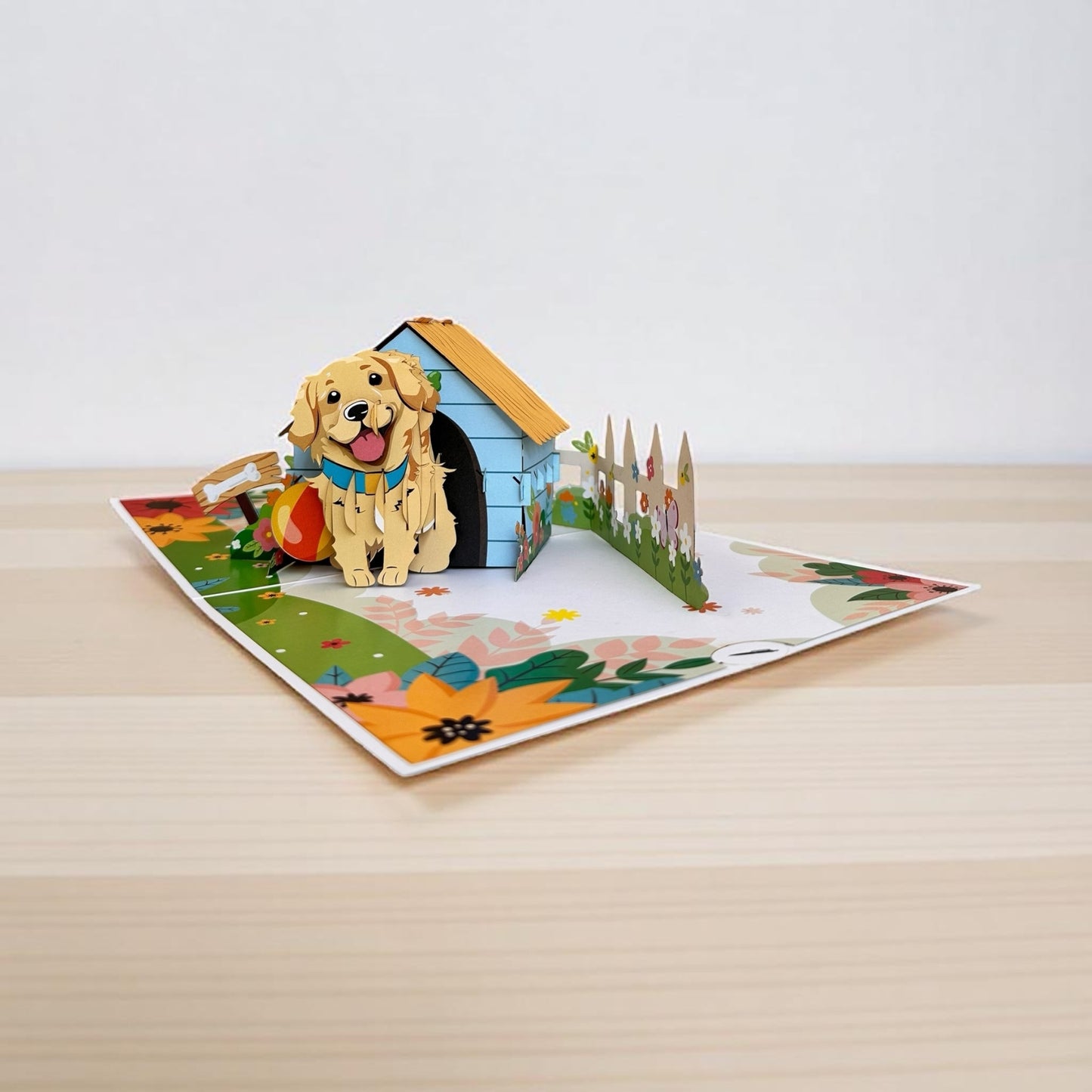 Golden Retriever Pop-Up Card