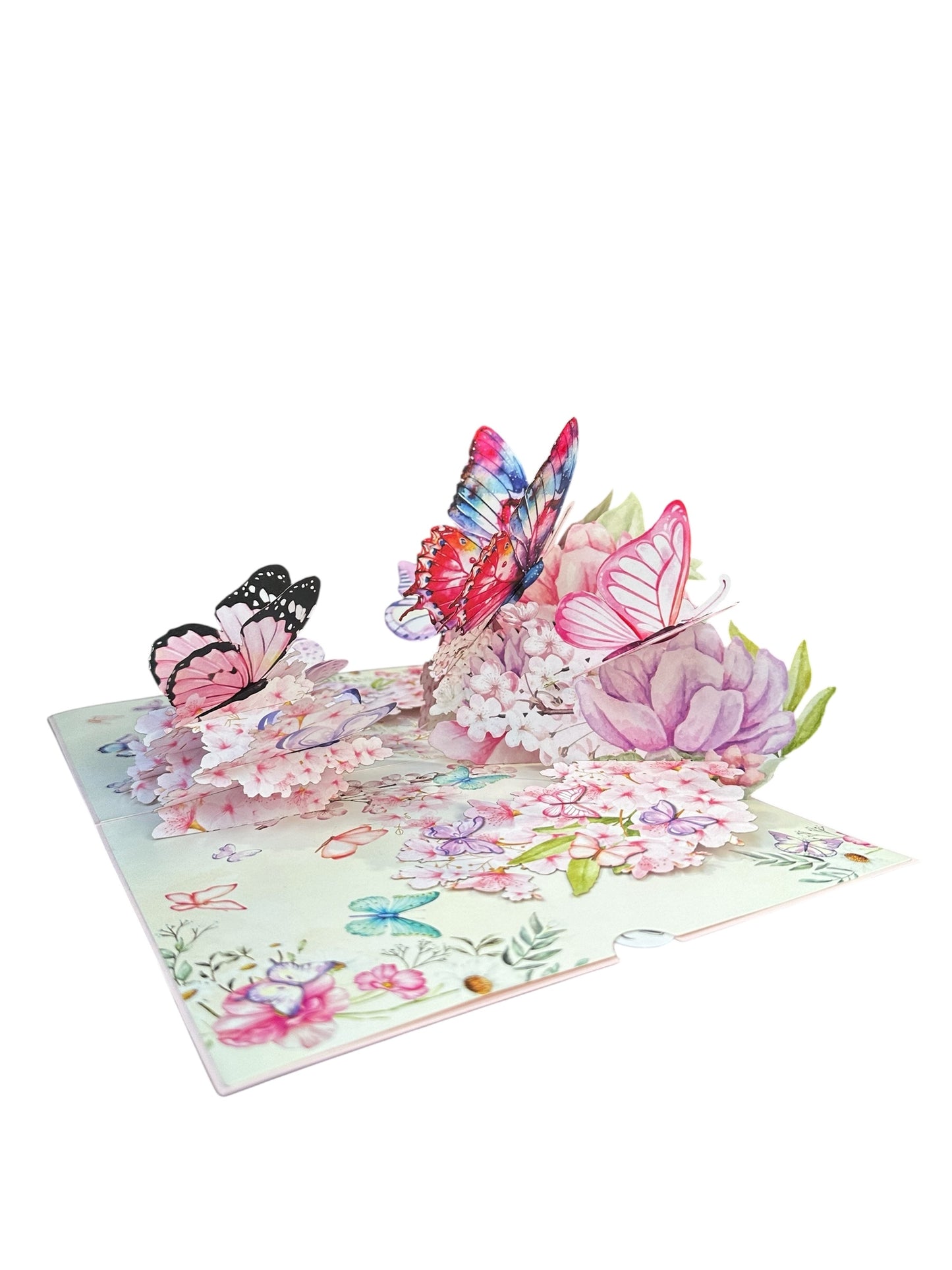 Butterflies and Cherry Flowers Pop Up Card
