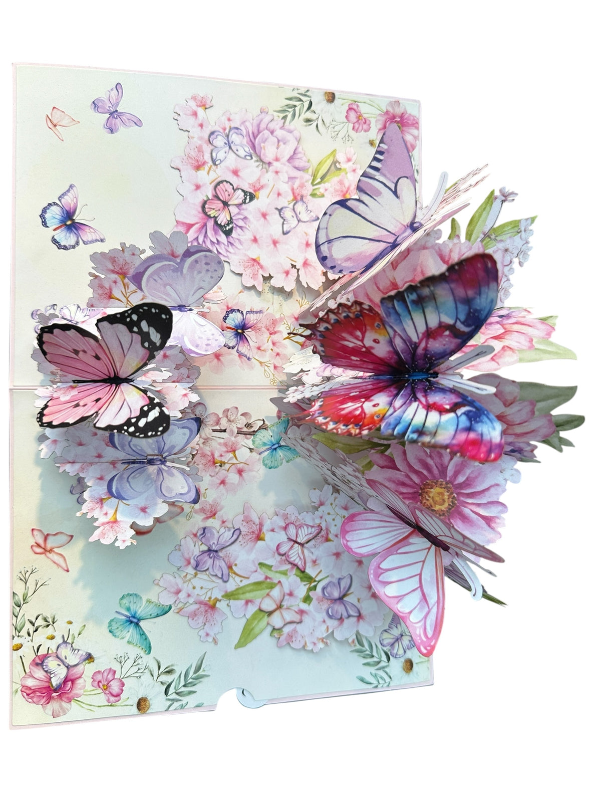 Butterflies and Cherry Flowers Pop Up Card