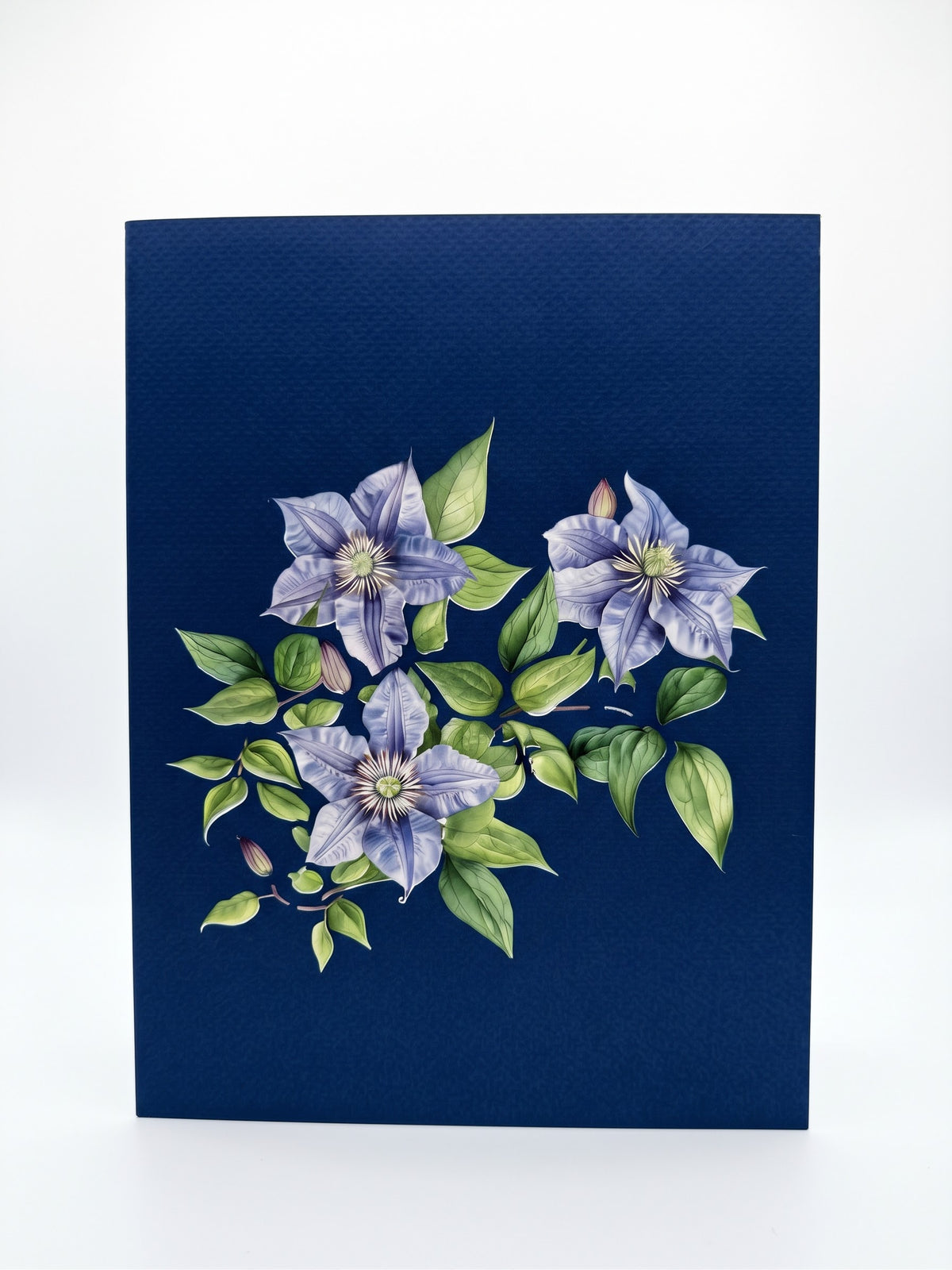 Purple Clematis Pop-Up Greeting Card