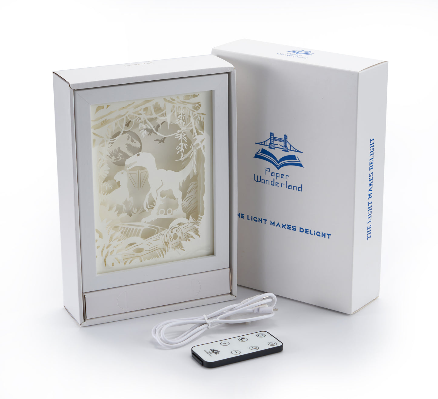 Paper Cut Light Box Paper Carving Light Box -Jurassic