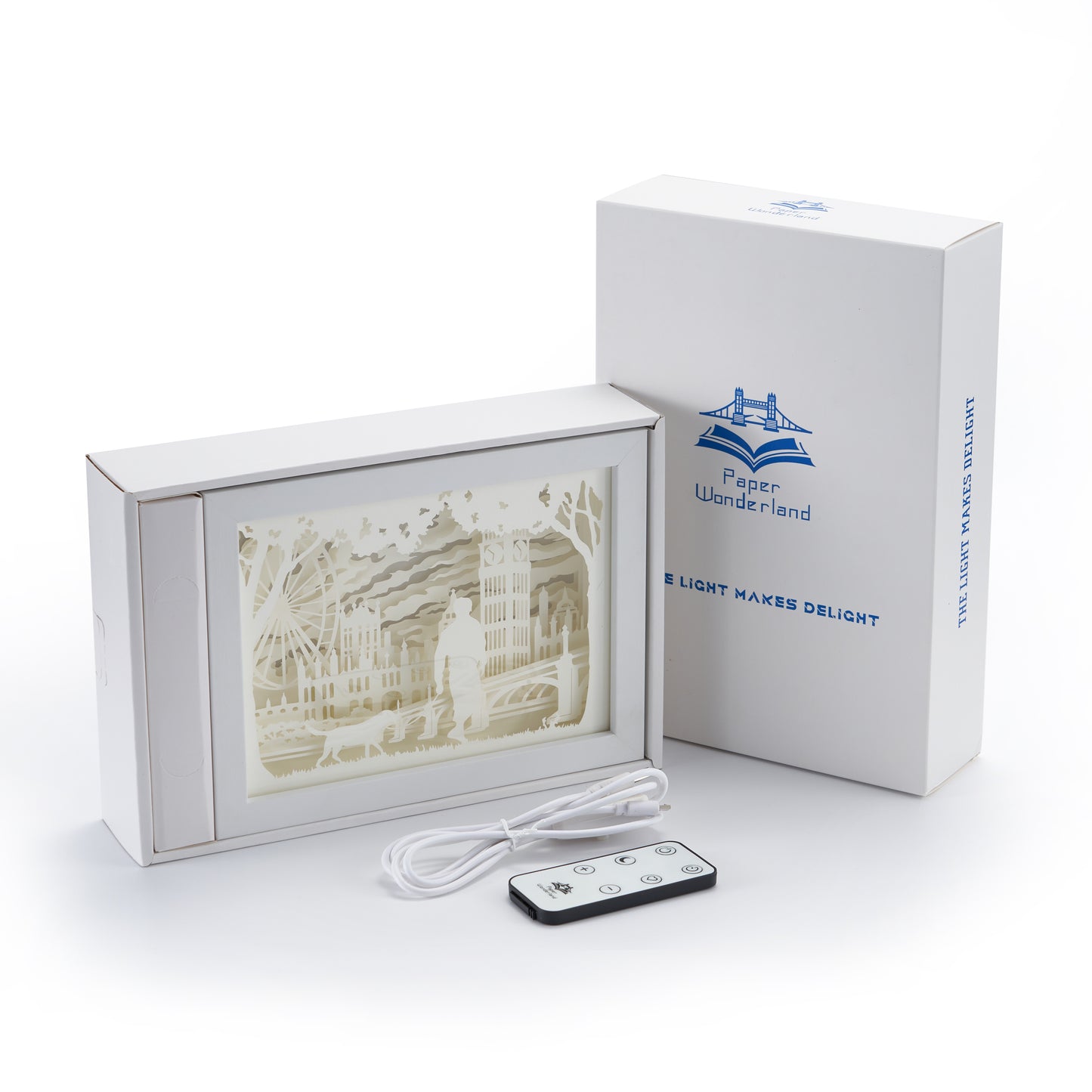 Paper Cut Light Box Paper Carving Light Box -walk a dog