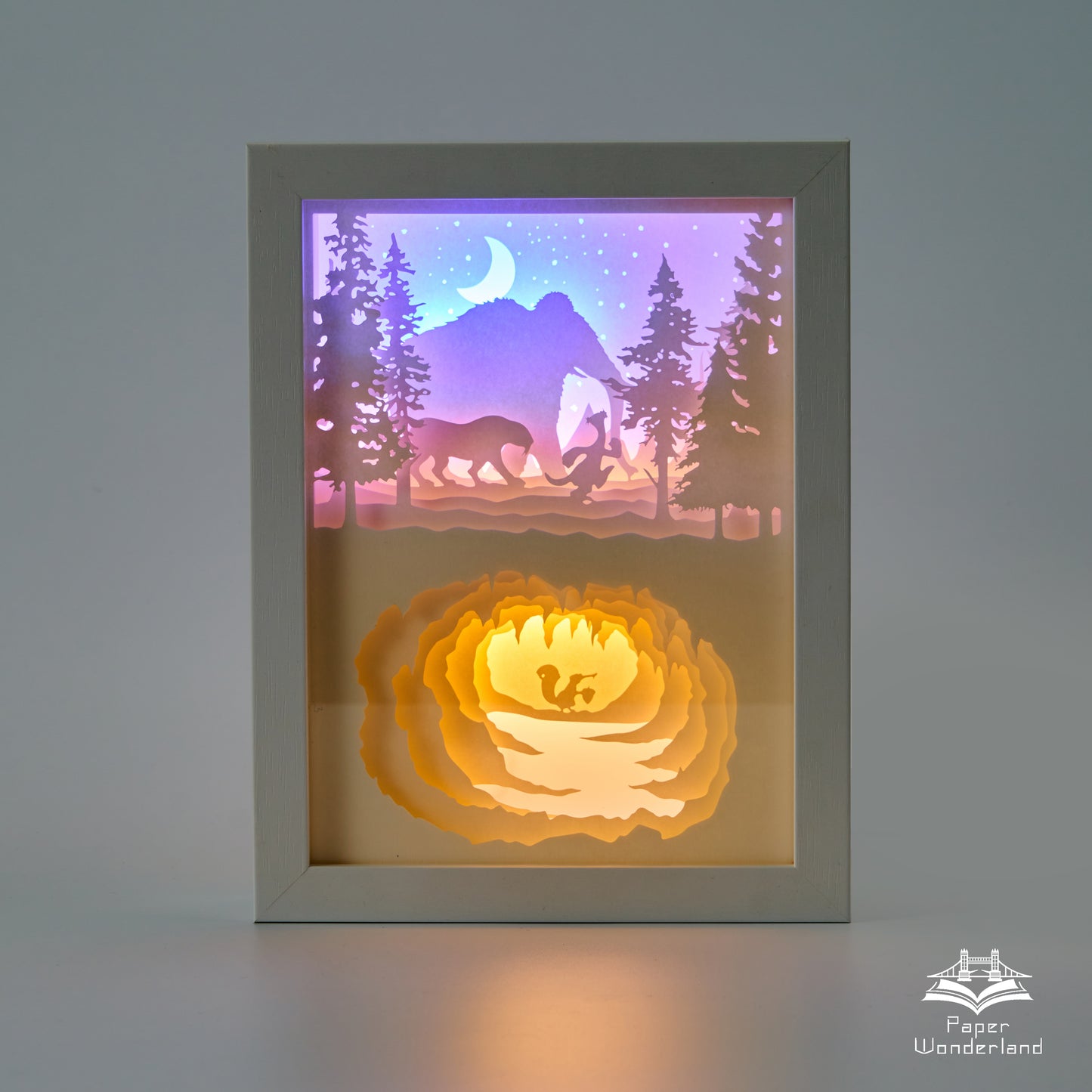 Paper Cut Light Box Paper Carving Light Box -Ice Age