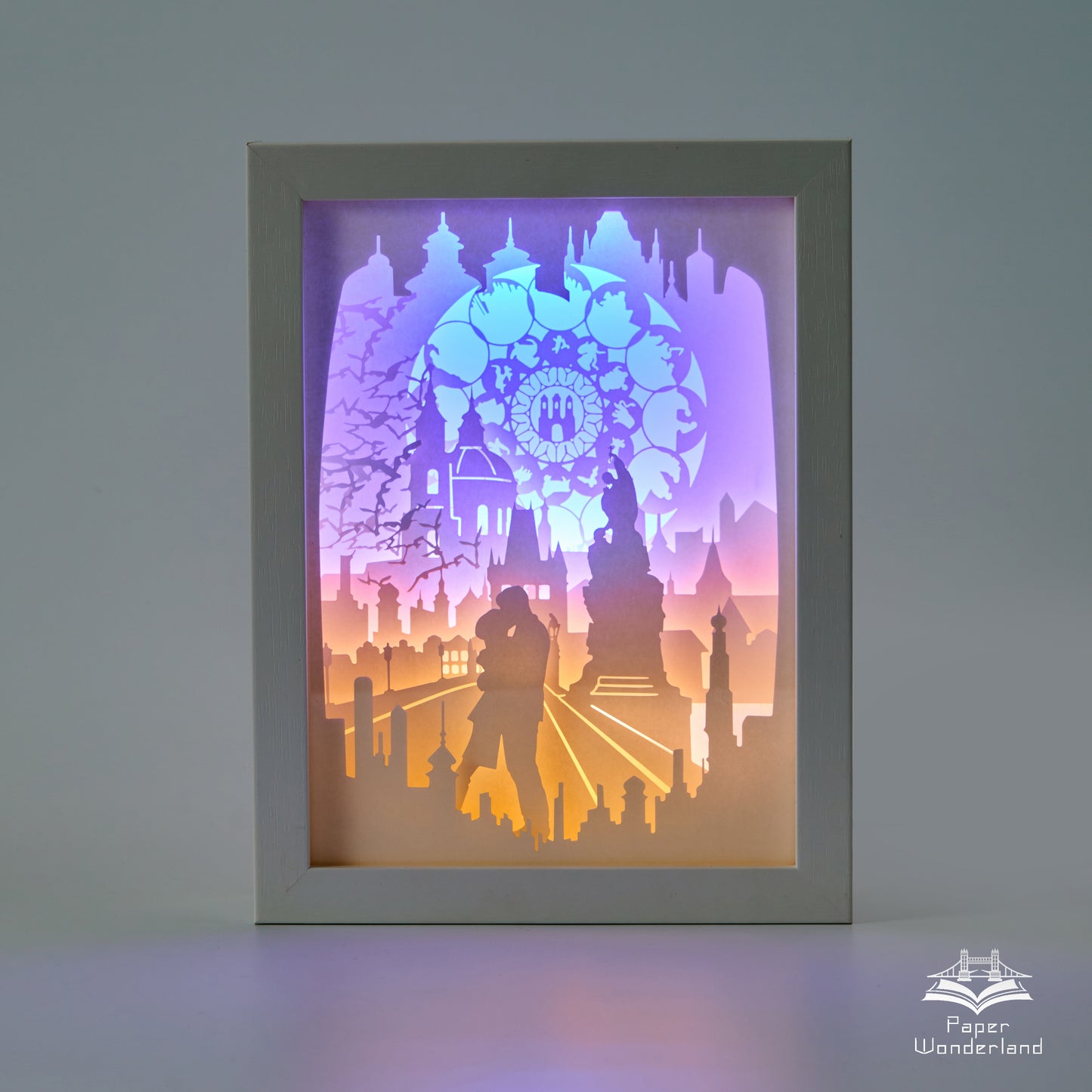 Paper Cut Light Box Paper Carving Light Box -Couples
