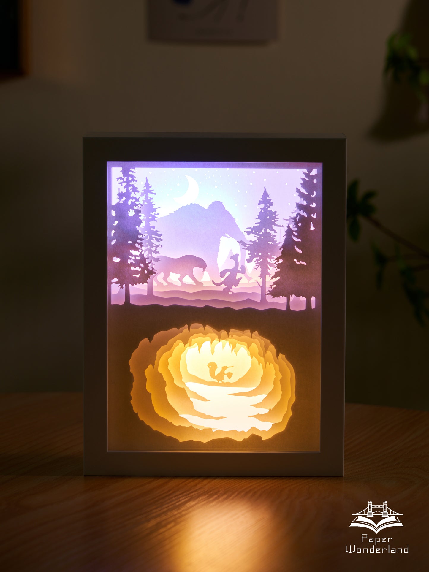 Paper Cut Light Box Paper Carving Light Box -Ice Age