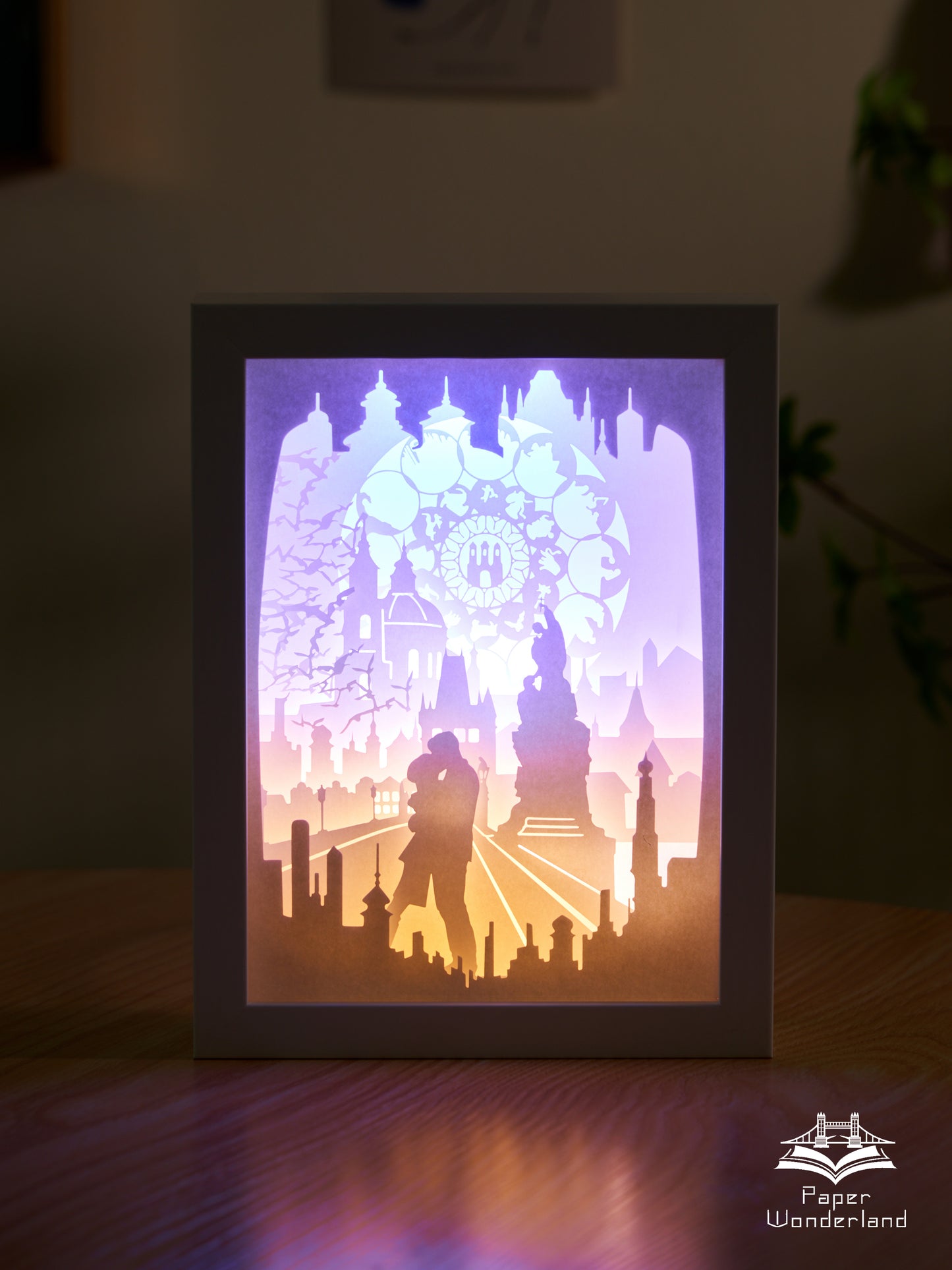 Paper Cut Light Box Paper Carving Light Box -Couples