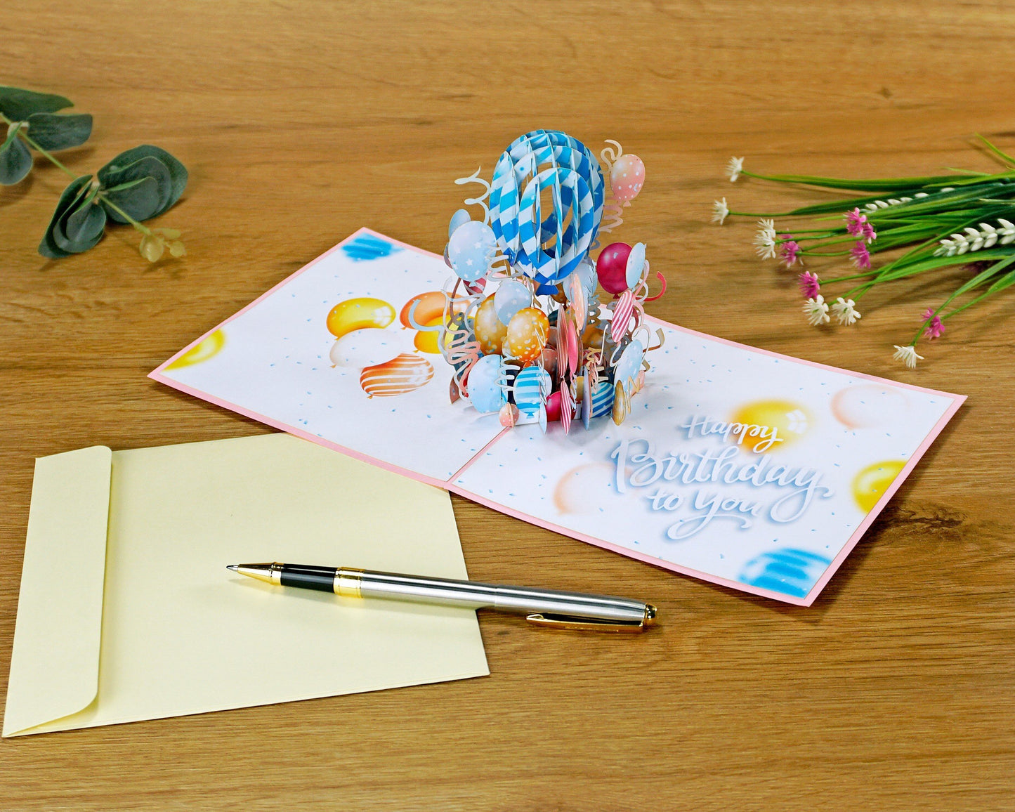 Balloon Birthday Pop Up Cards