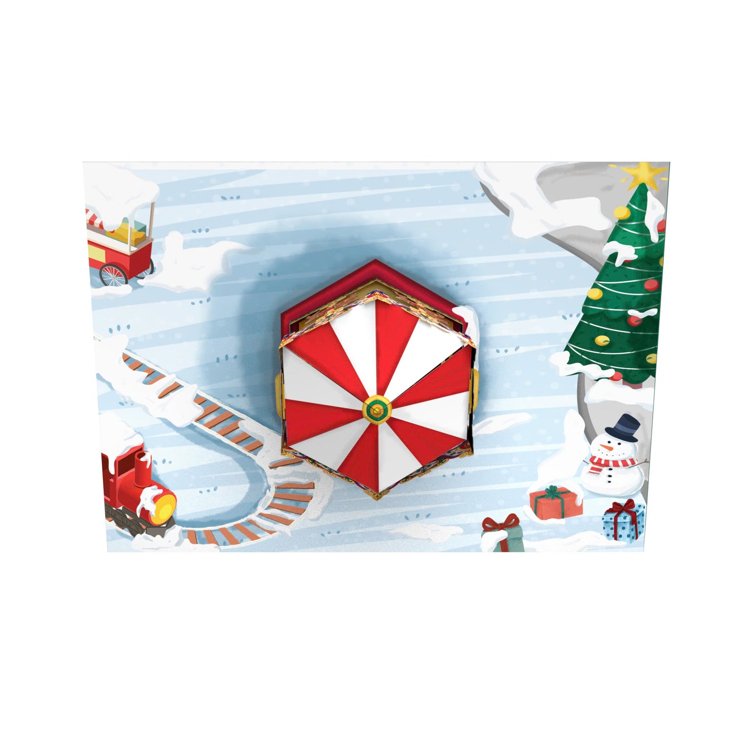 Xmas Carousel Merry Go Pop Up Cards