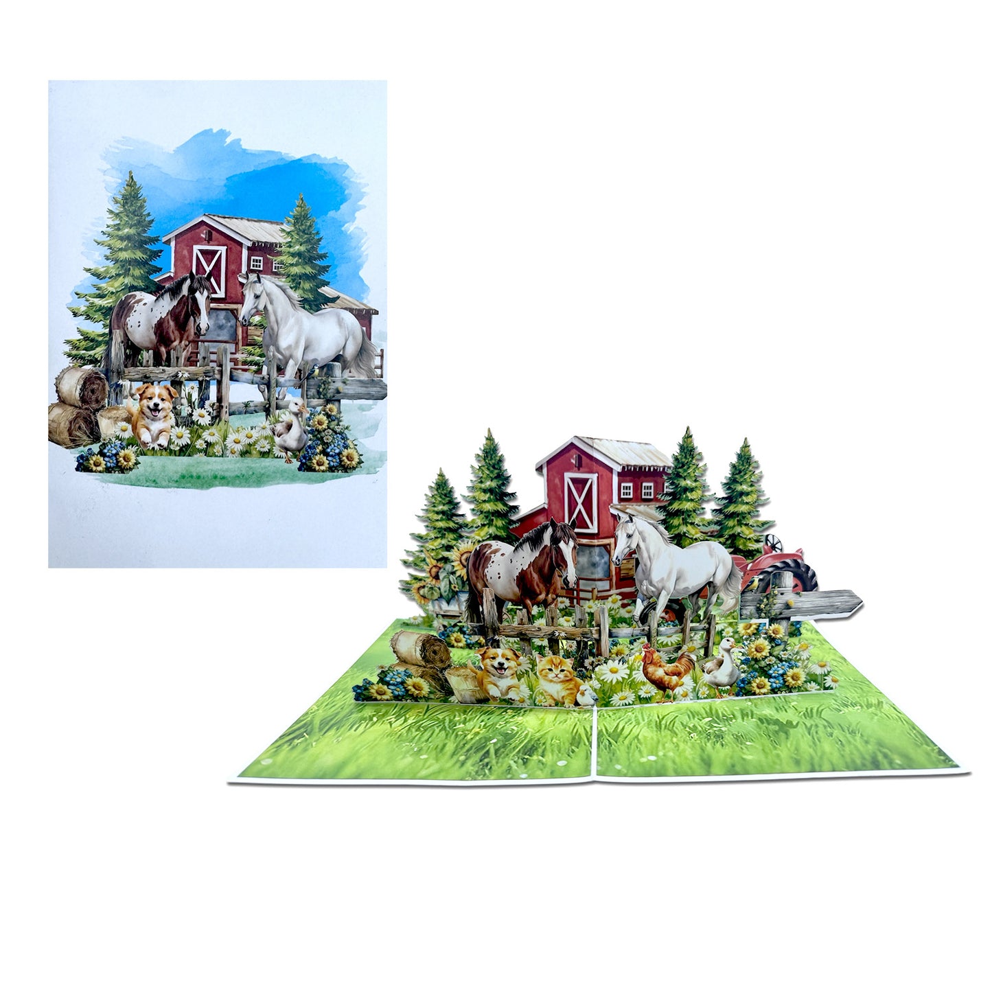 Farm and horse Pop Up Card Pop-Up Card