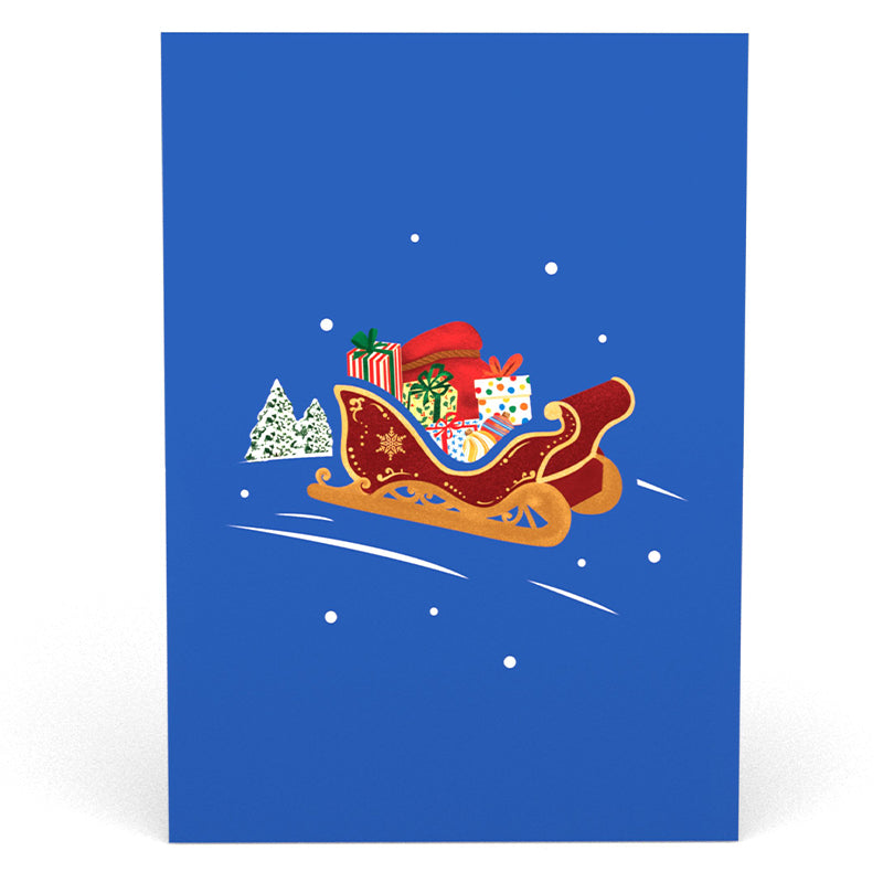 Sleigh Xmas Pop Up Cards