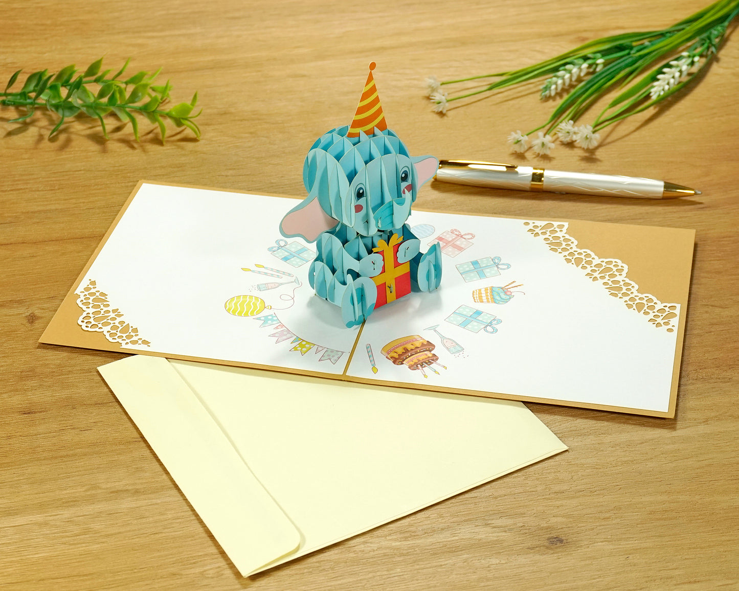 Elephant Birthday Pop Up Cards