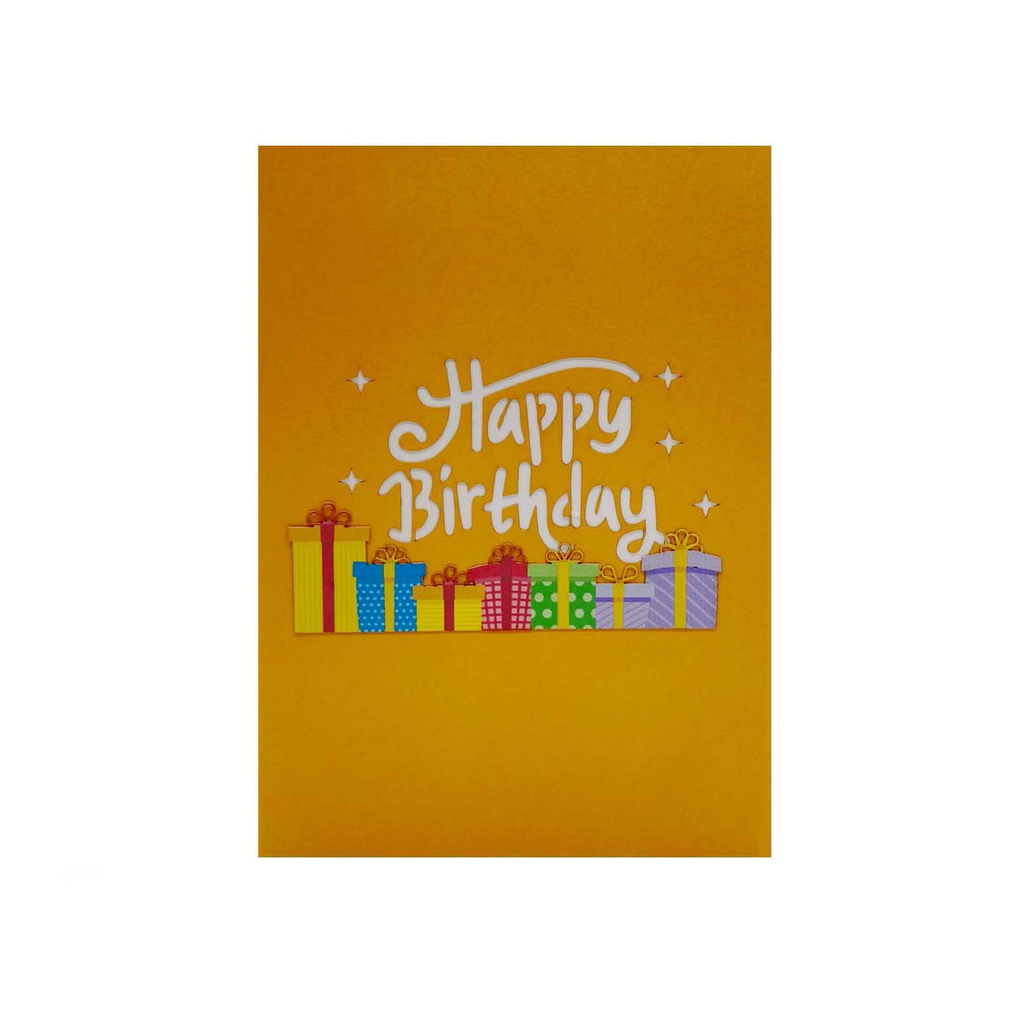 Happy Birthday Text Pop Up Card
