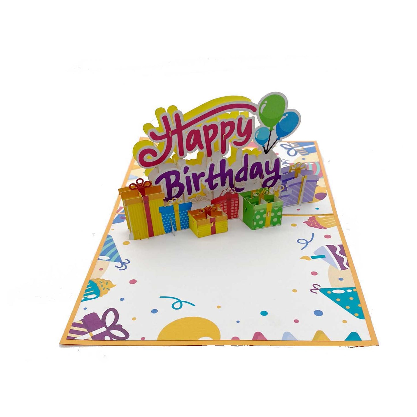 Happy Birthday Text Pop Up Card