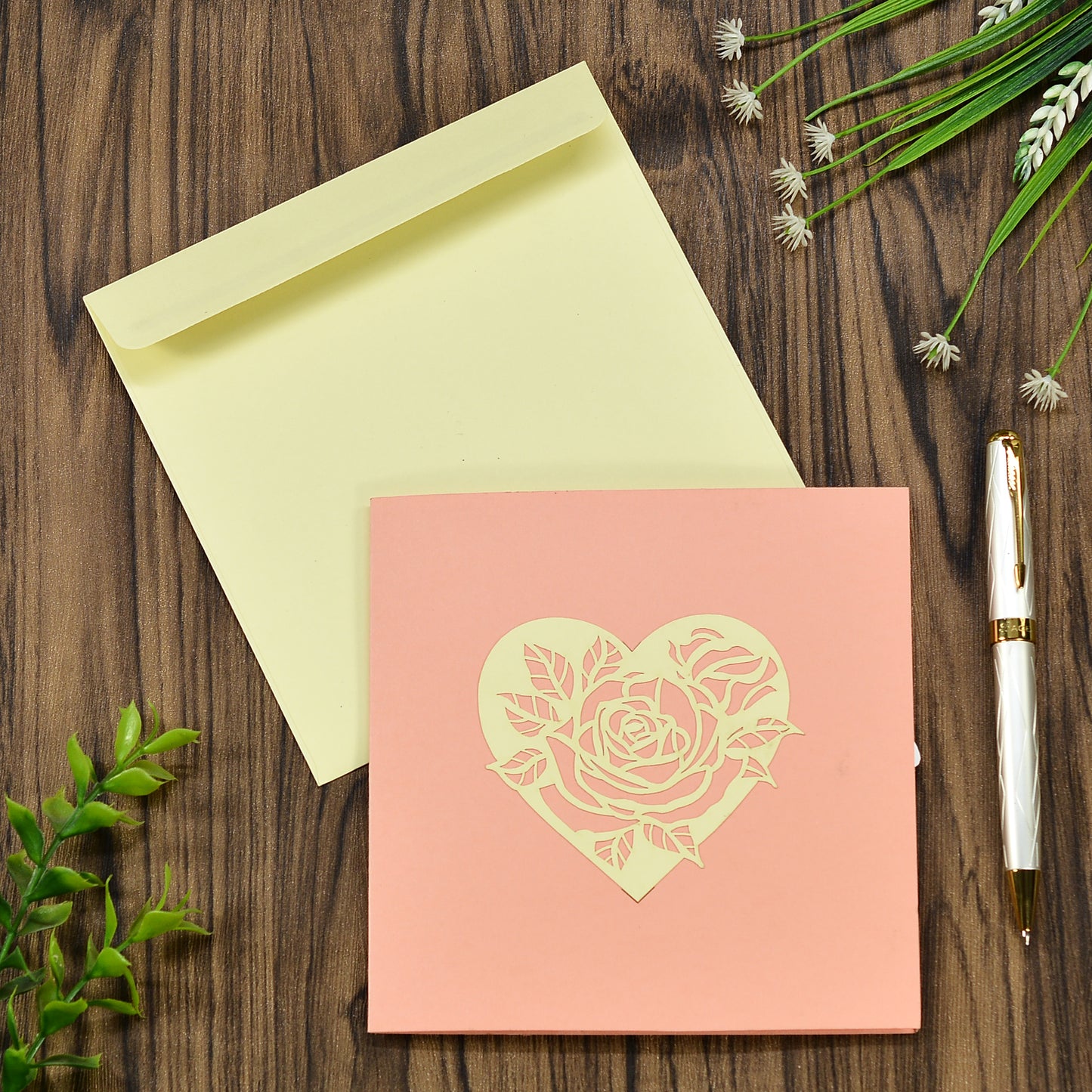 Rose Basket Pop Up Cards