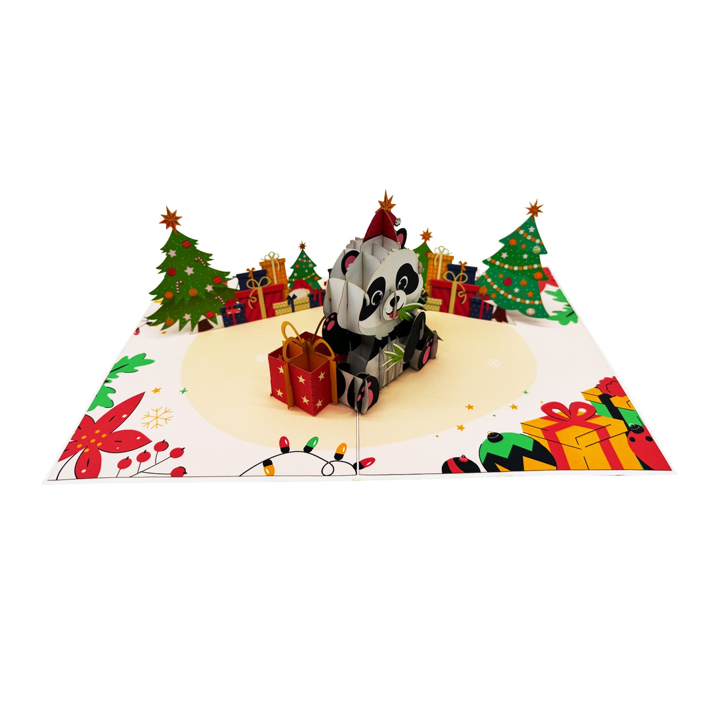 Christmas Panda Tree Pop Up Cards