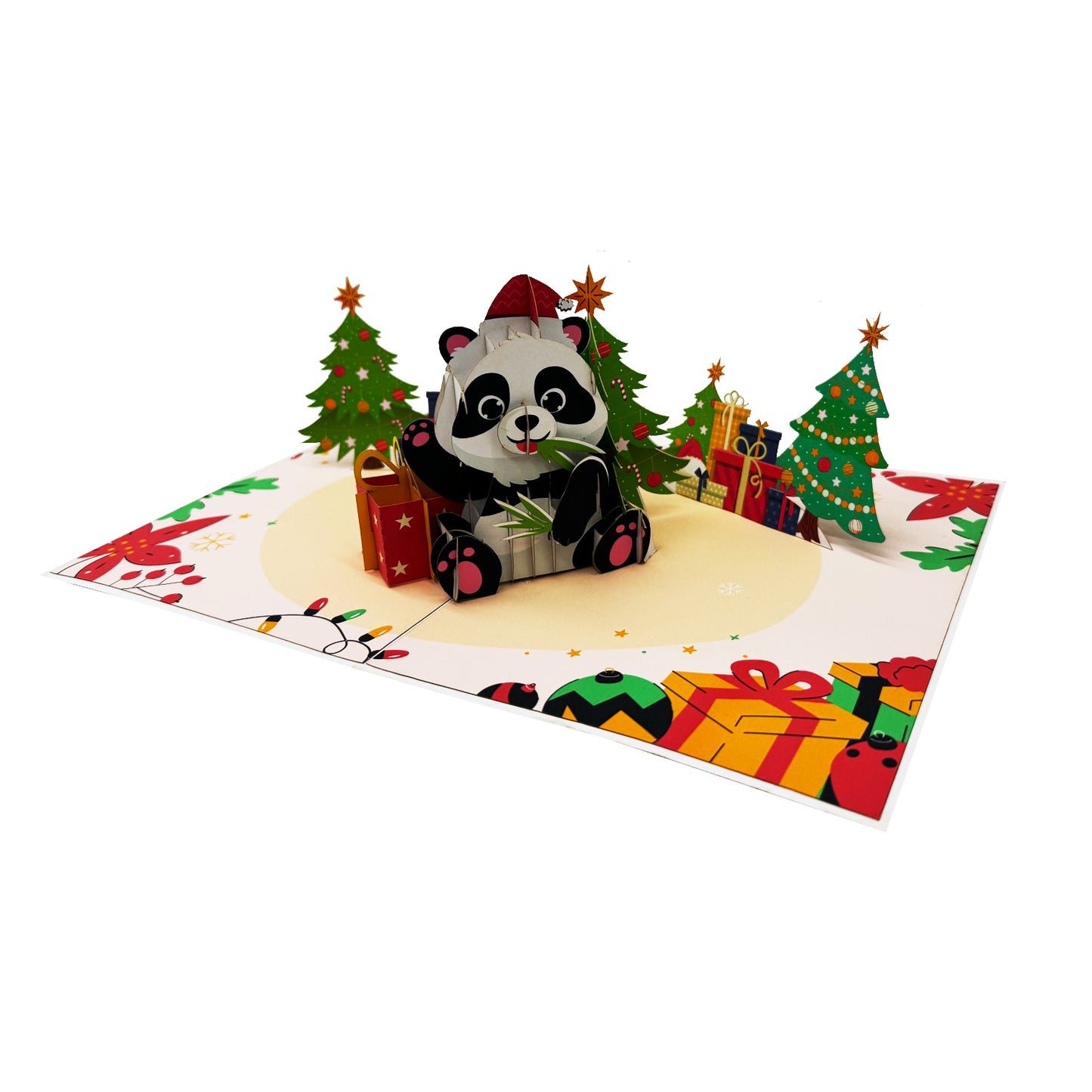 Christmas Panda Tree Pop Up Cards