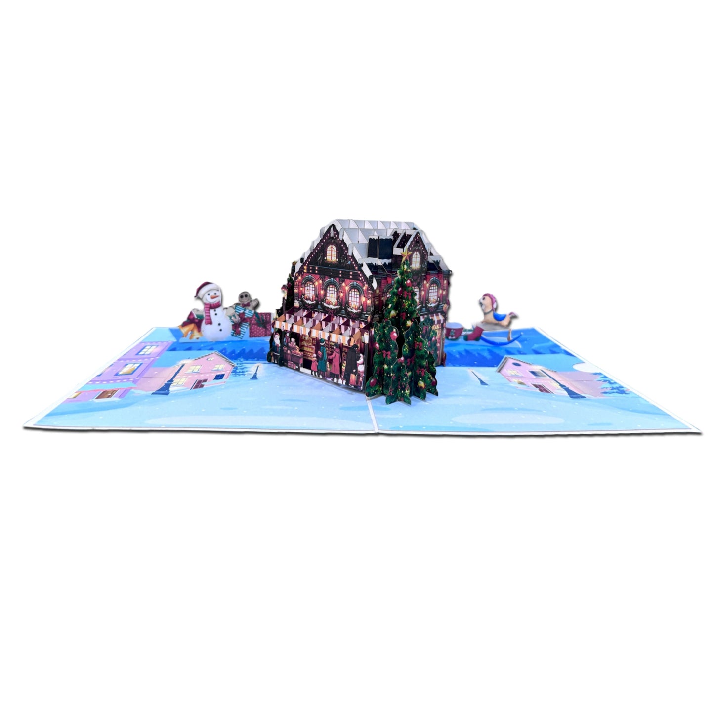 Winter Holiday Spirit Xmas Pop-Up Card