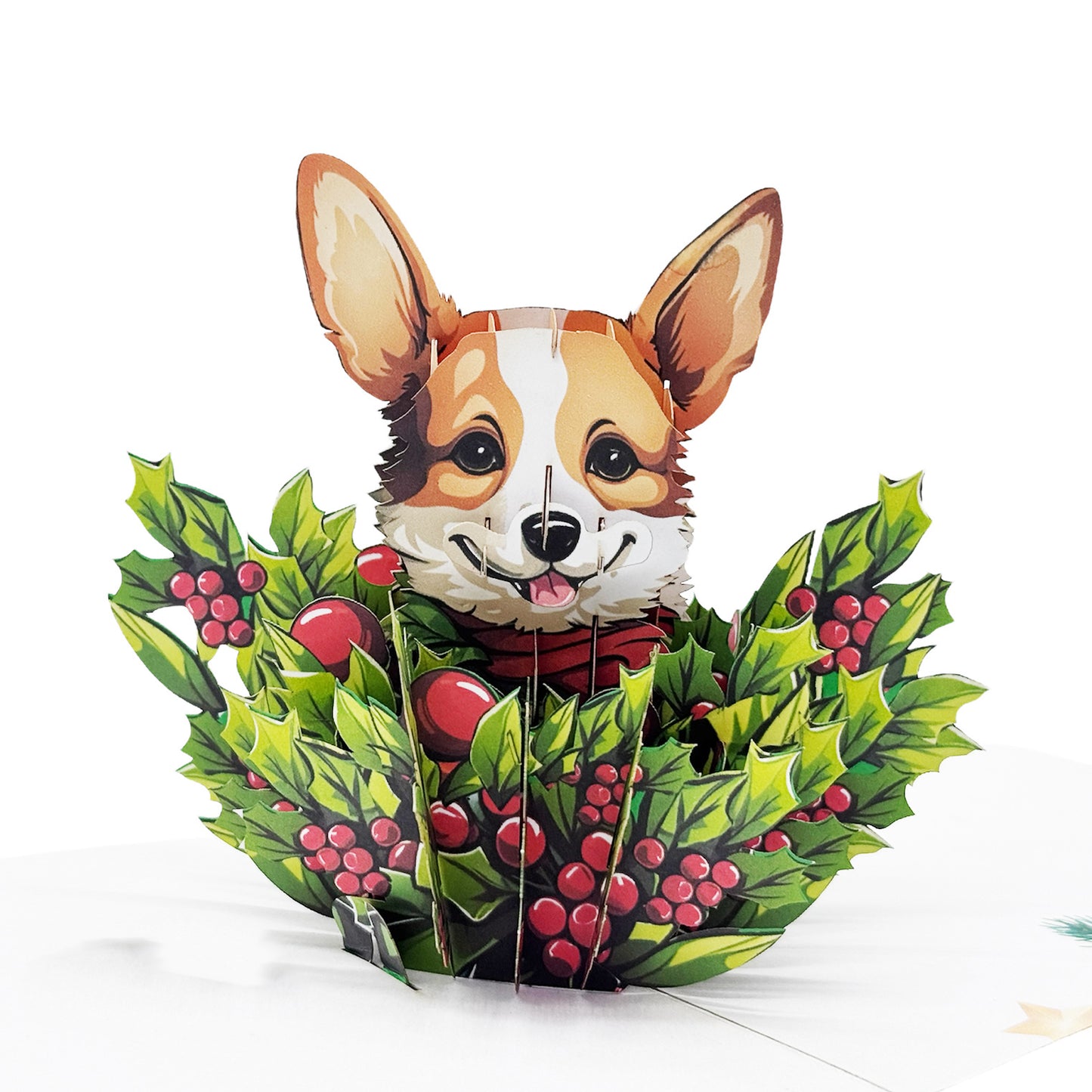 Xmas Corgi Pop-Up Card