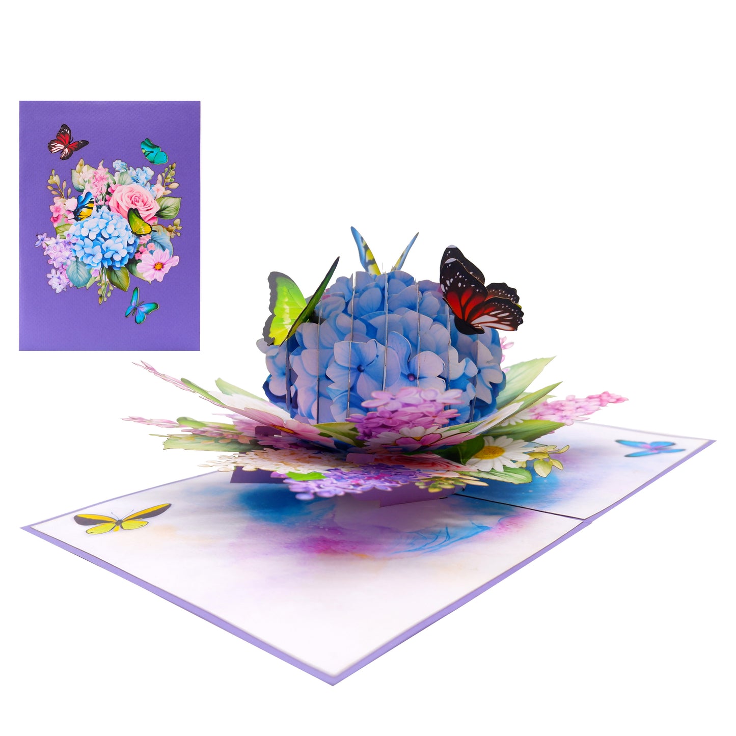 Hydrangea Pop Up Card