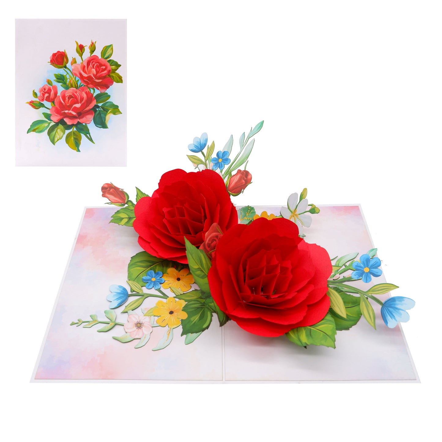 Red Roses Pop-Up Card