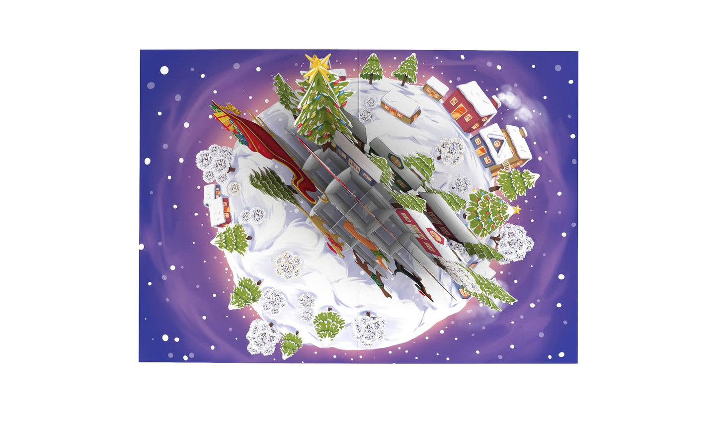 Santa 's Dog Walk Pop Up Cards